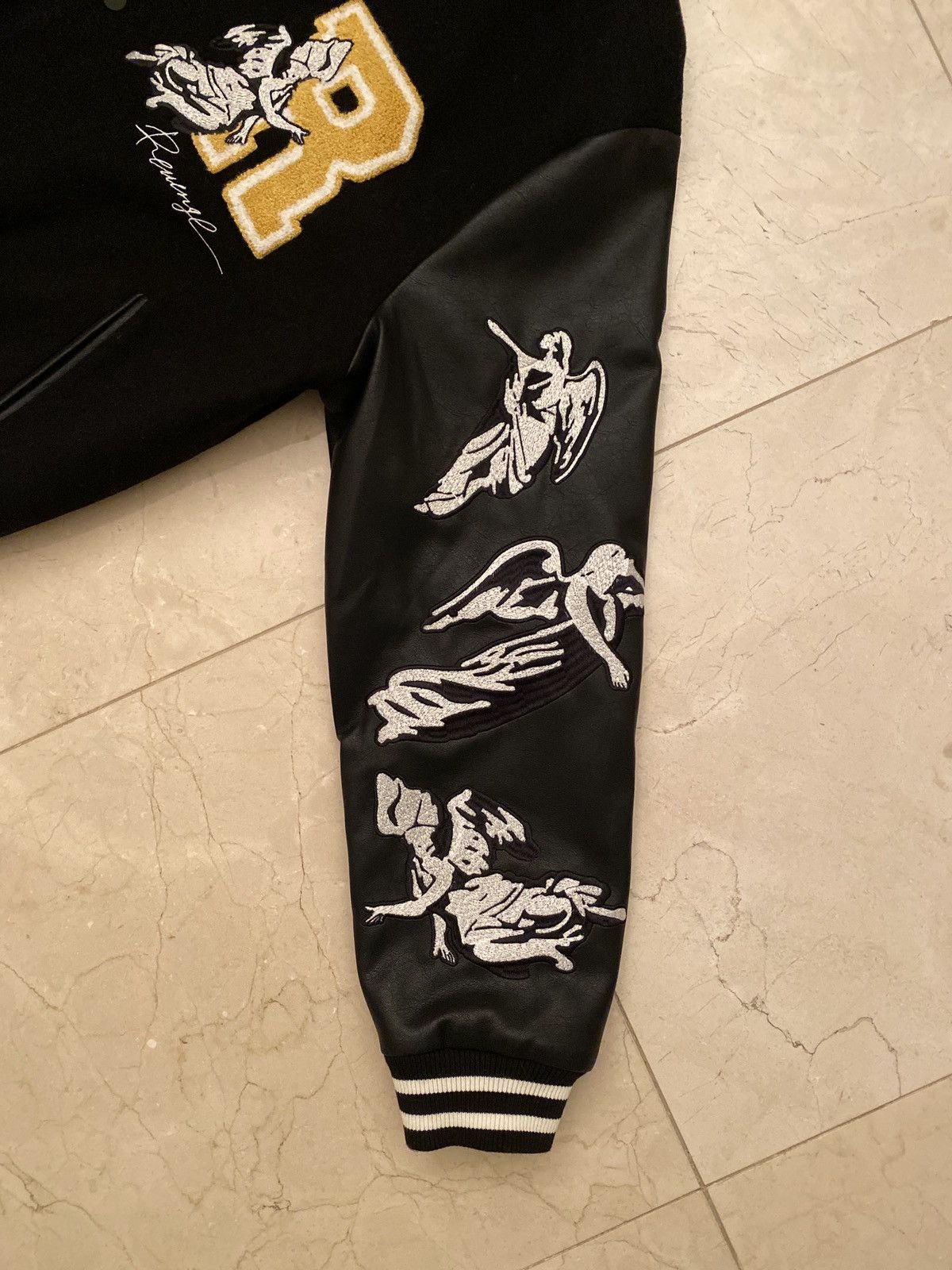 Revenge REVENGE KOSUKE KAWAMURA EMBROIDERED VARSITY JACKET BLACK Size US XXL / EU 58 / 5 - 4 Thumbnail