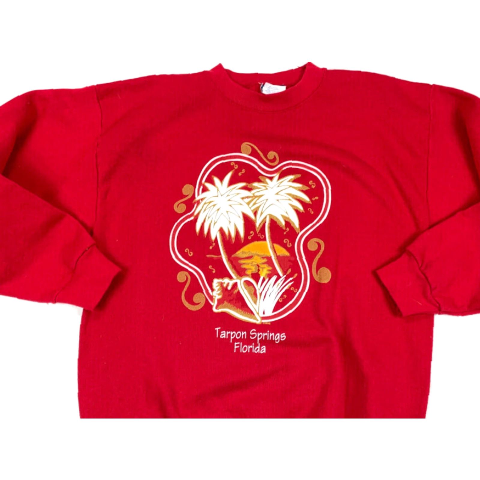 Vintage VINTAGE Spectator Sportswear Sweatshirt Tarpon Florida Red Crew Neck Long Sleeve Pullover USA Made 90s Beach Graphic Print Mens Large Size US XL / EU 56 / 4 - 4 Thumbnail