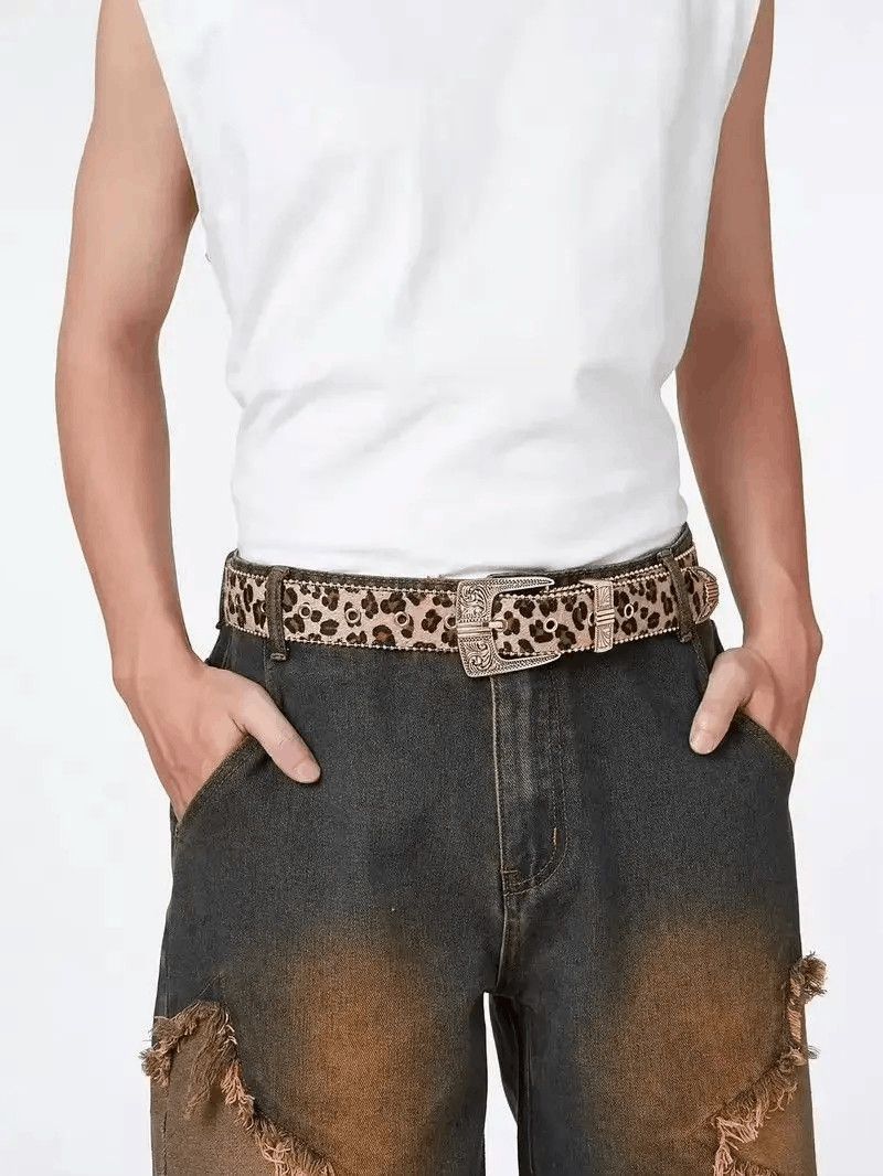 Other 112 cm 2000s style leopard cheetah print belt Size ONE SIZE - 3 Thumbnail
