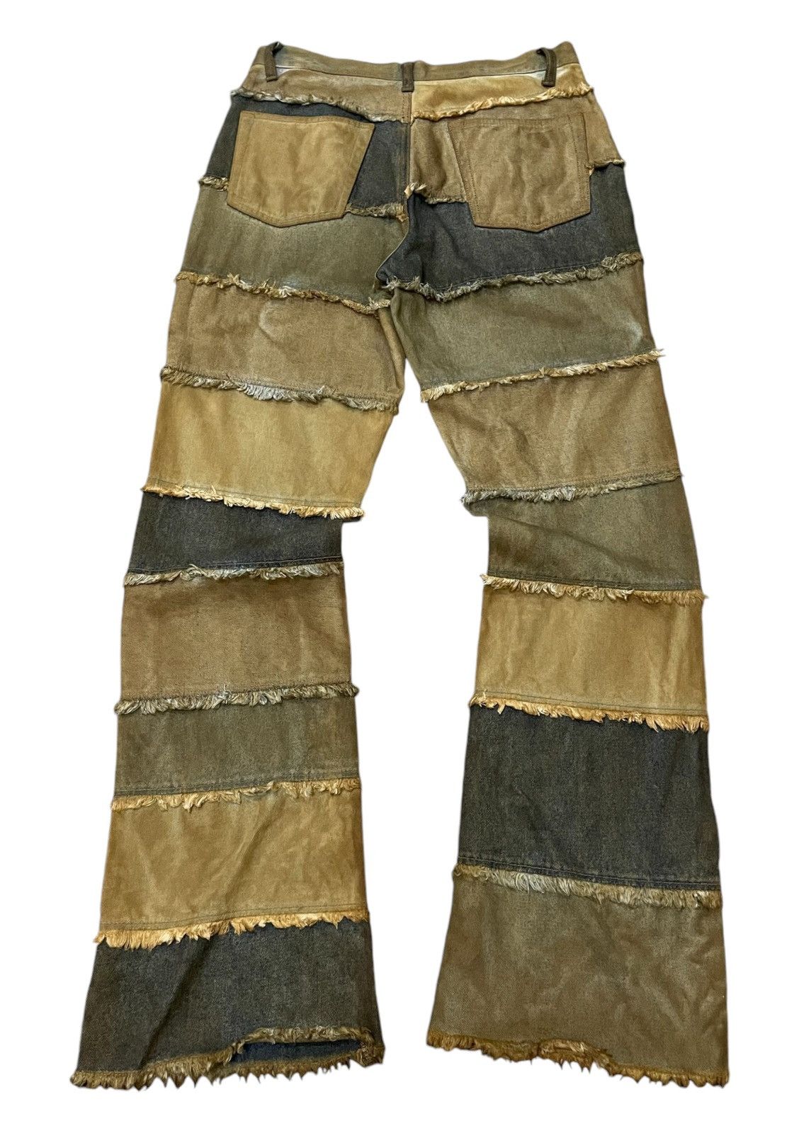 GOSTAR DE FUGA × If Six Was Nine × Shellac Mud Wash Hagi Layered Flared Jeans Japanese Brand Size US 30 / EU 46 - 2 Thumbnail