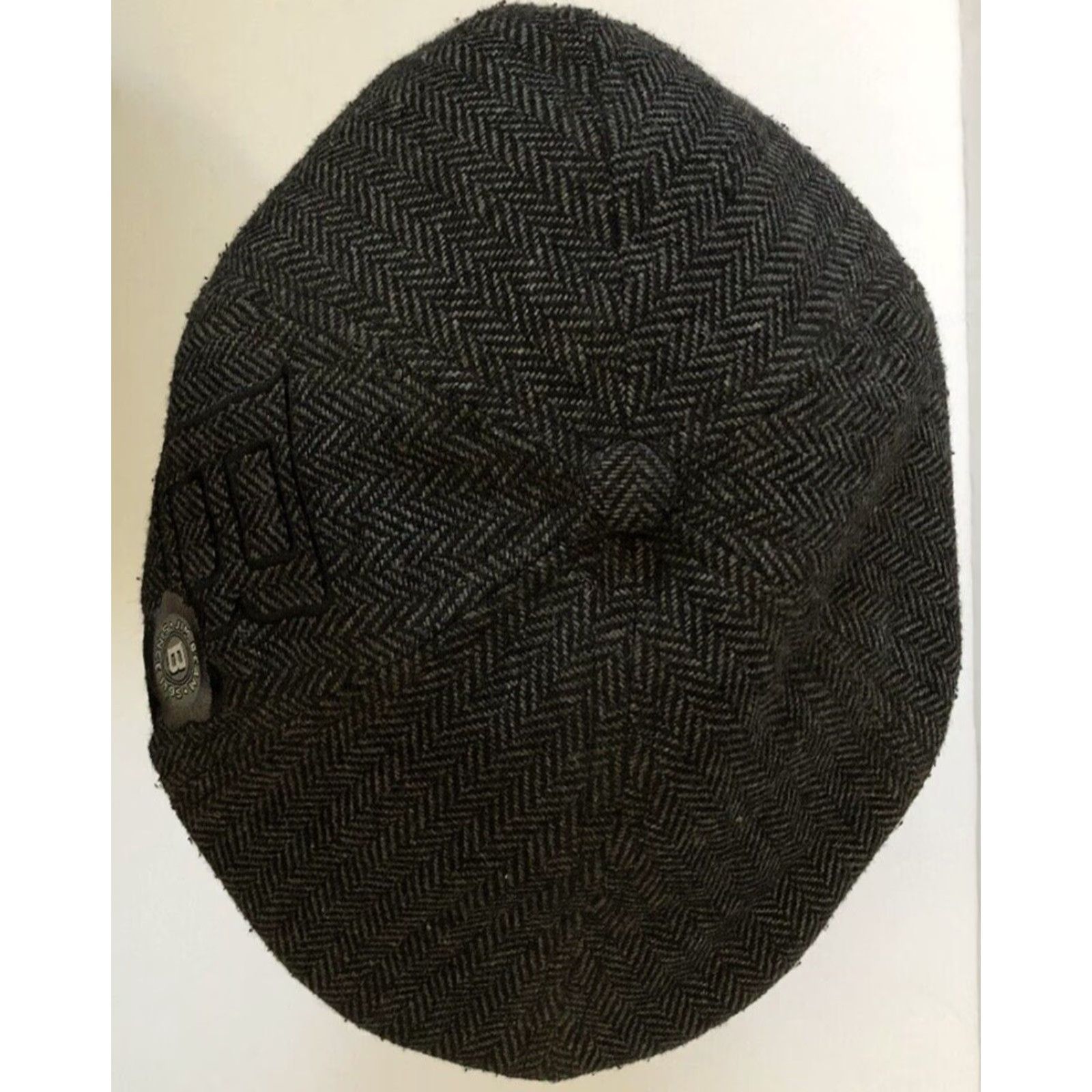 Vintage Jim Beam Hat Flat Cap Brooklyn Style Herringbone Gray Wool Polyester Men M Gray Classic Designer Hipster Grunge 90s? Size ONE SIZE - 7 Thumbnail