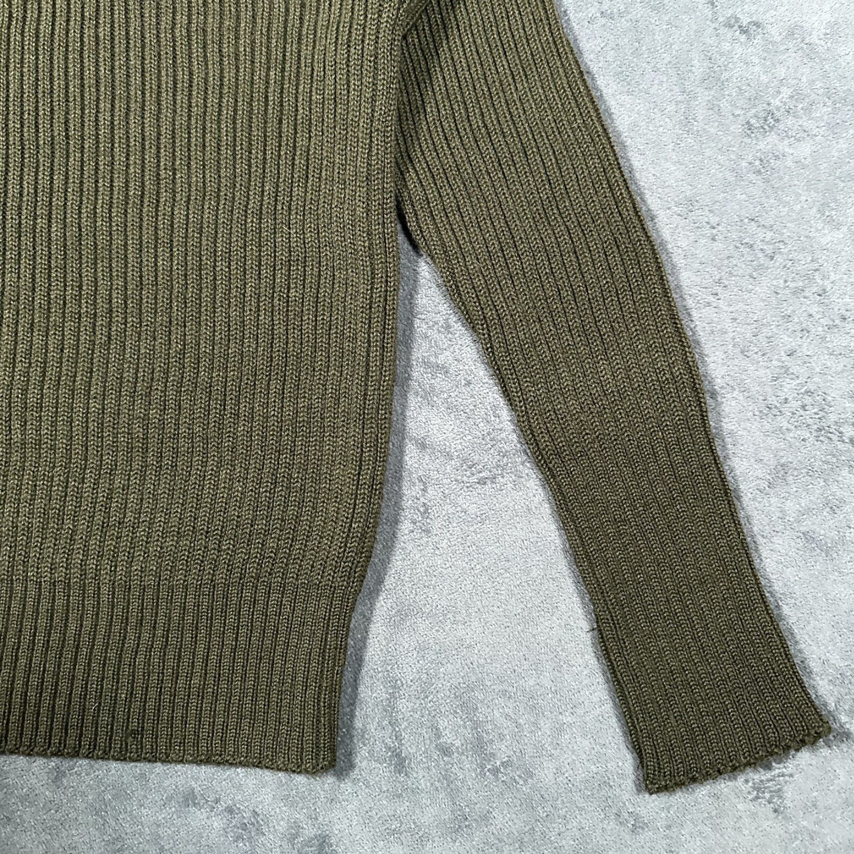 Olive VINTAGE Woolly Pully Sweater Men Small Fall Winter 80s Army Grunge Olive Drab USA Size US S / EU 44-46 / 1 - 3 Thumbnail