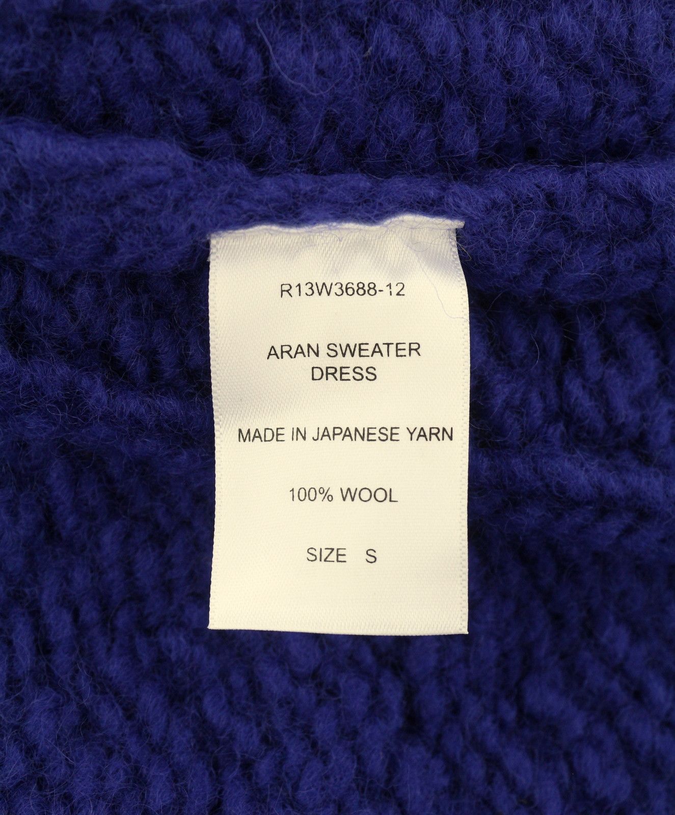 R13 ARAN SWEATER S Blue Wool Cable-Knit Dress 87667 Size S / US 4 / IT 40 - 7 Thumbnail