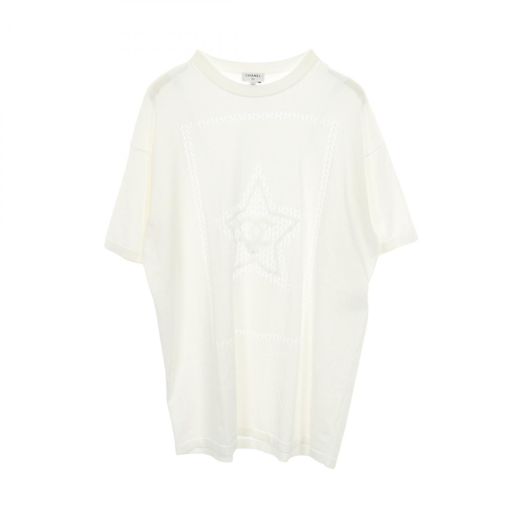 Chanel Chanel Chanel Star Coco Mark Cotton T Shirt Textile T-Shirts P76443K10987 DUTY FREE for USA Size ONE SIZE - 1 Thumbnail