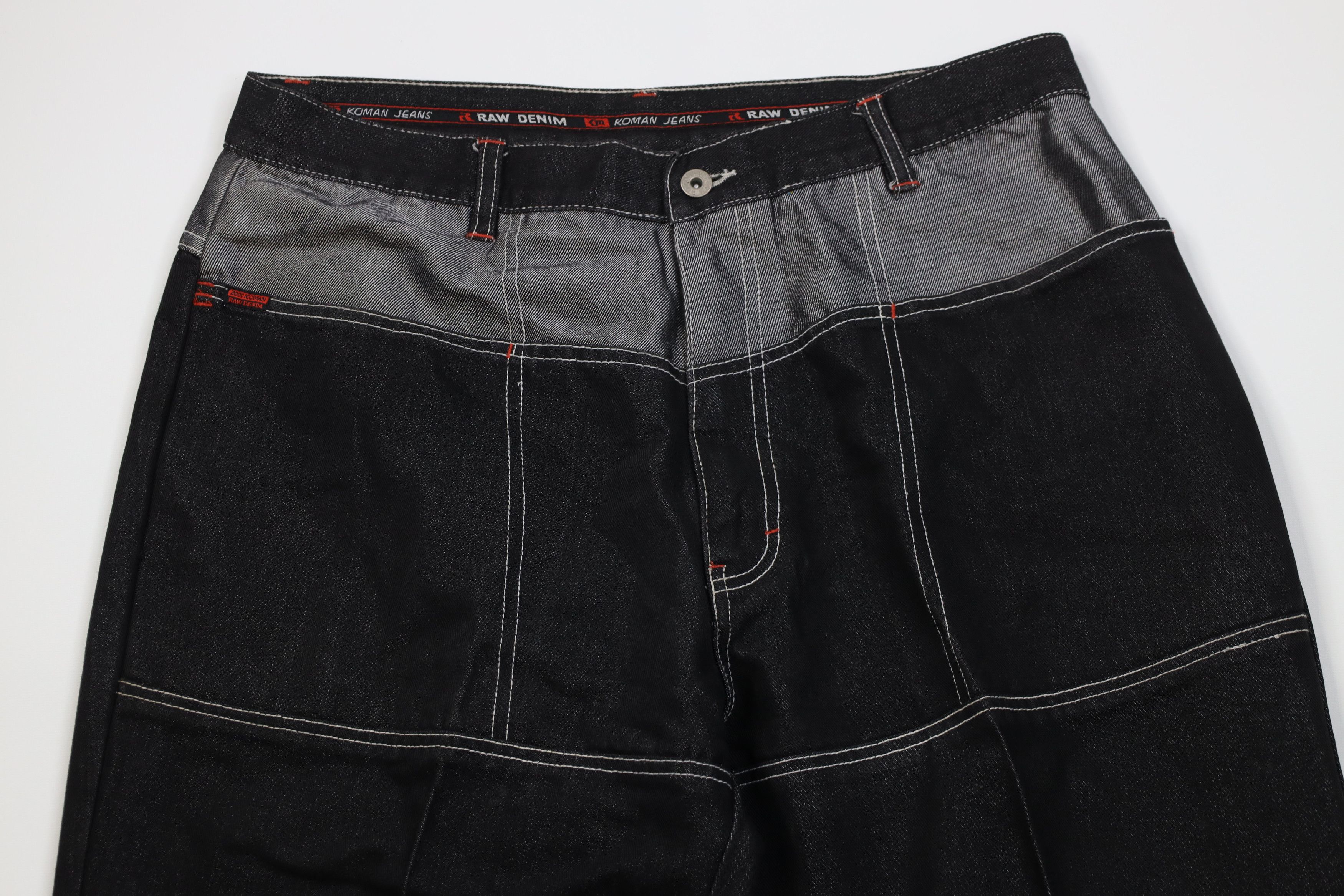 Vintage Vintage 90s Y2K Streetwear Block Double Knee Wide Leg Jeans Size US 36 / EU 52 - 2 Thumbnail