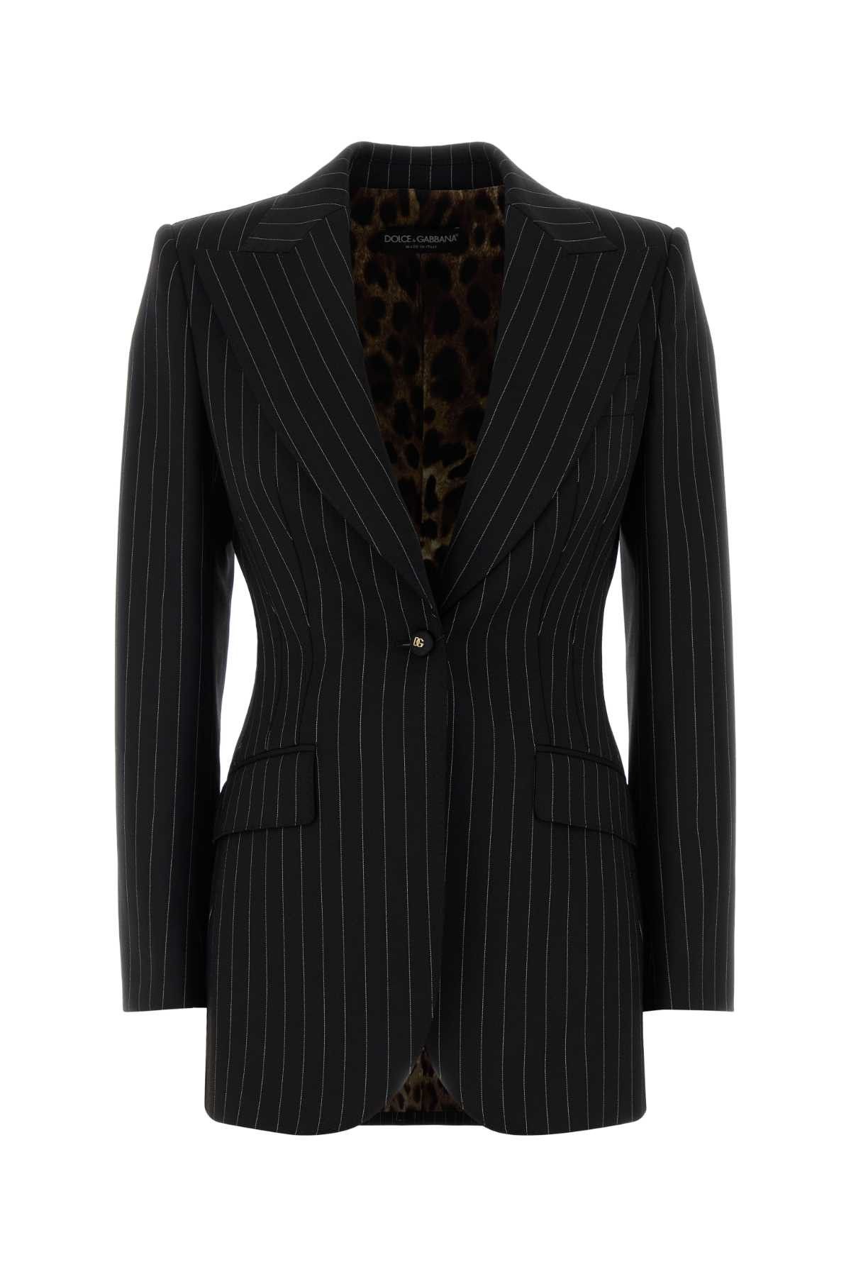 Dolce & Gabbana Embroidered Stretch Wool Blazer Size S / US 4 / IT 40 - 1 Thumbnail