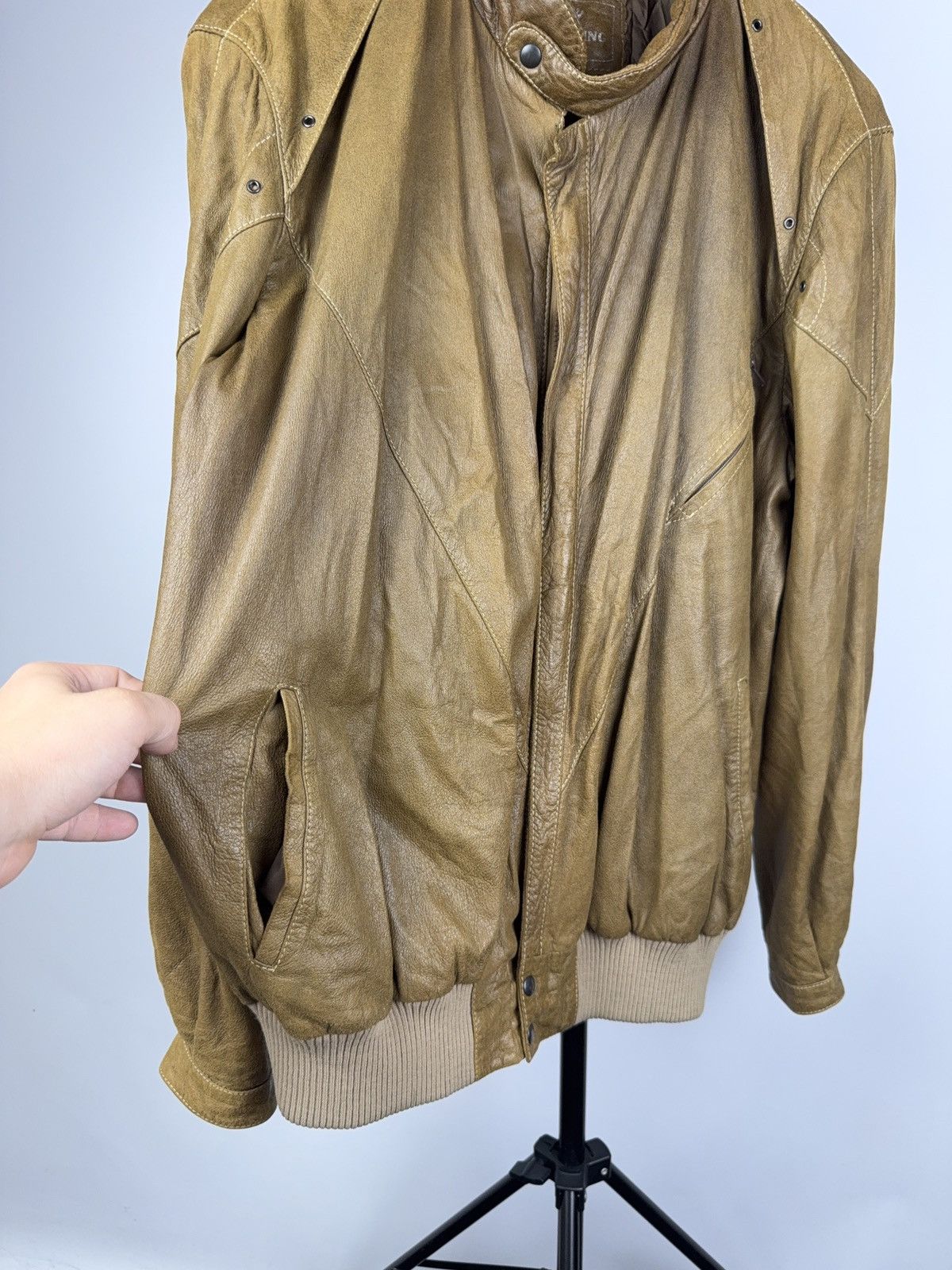 Japanese Brand Vintage 90s Retro Rock Punk Opium The King Leather jacket Size US L / EU 52-54 / 3 - 3 Thumbnail