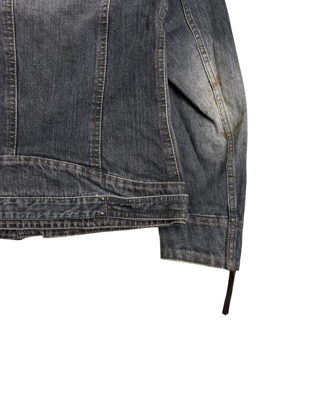 Ekam 2000s Nicole Club Vkei Style Asymetrical Rider Denim Jacket Size US M / EU 48-50 / 2 - 5 Thumbnail