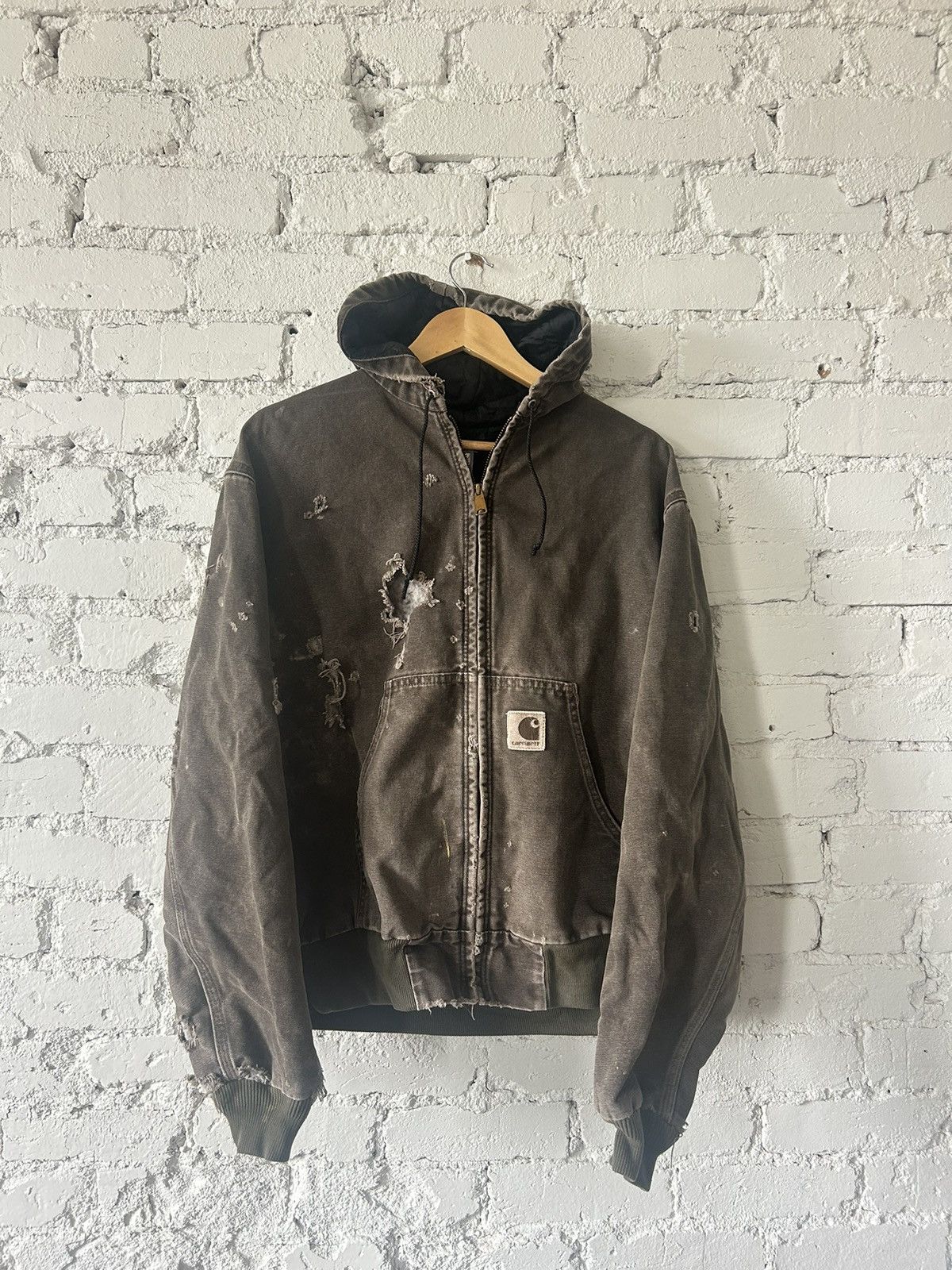 Carhartt Vintage brown/Olive Green Thrashed Carhartt jacket Size US L / EU 52-54 / 3 - 1 Thumbnail