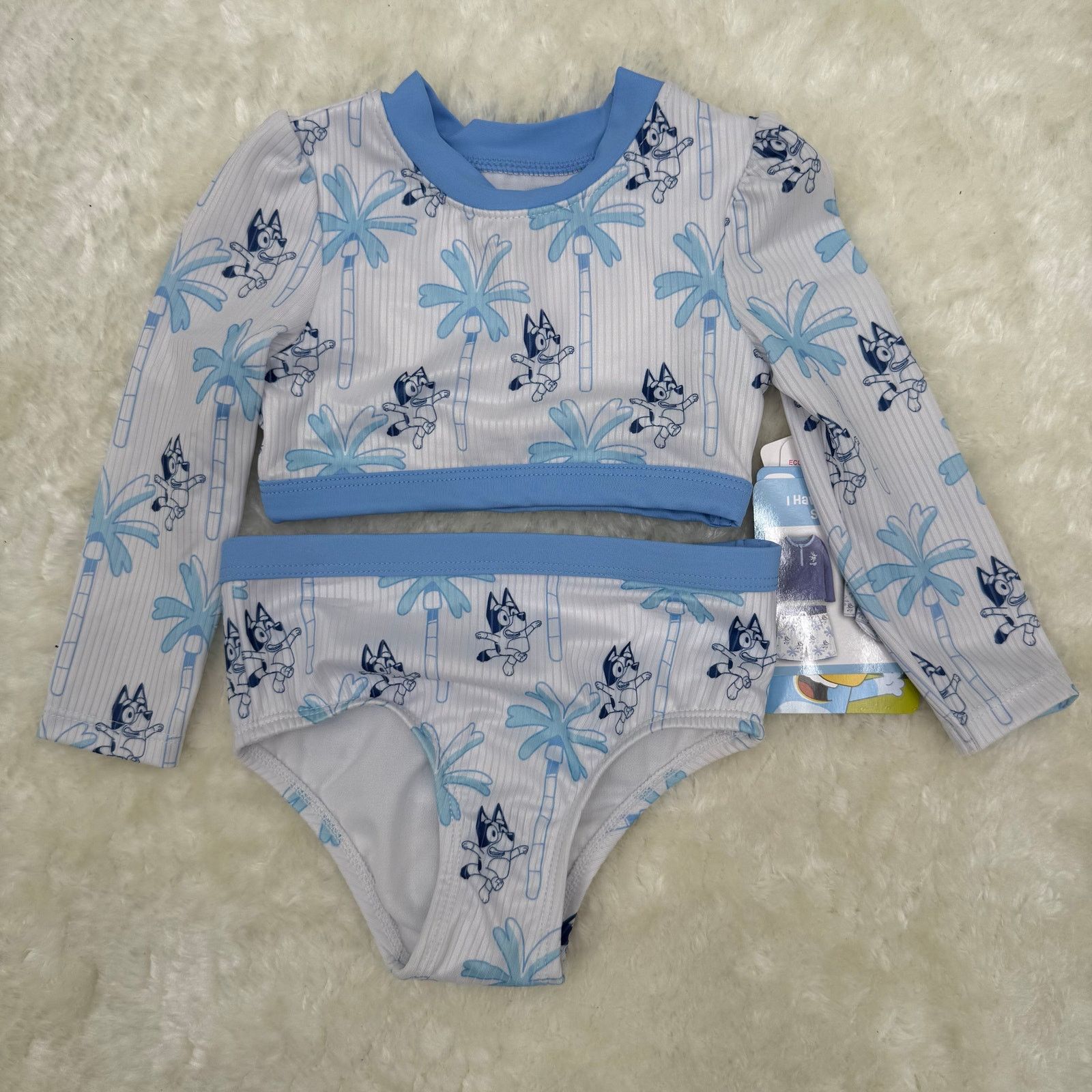 Other NWT Bluey Girls 2-Piece Toddler Long Sleeve Summer Swimsuit Size ONE SIZE - 1 Thumbnail