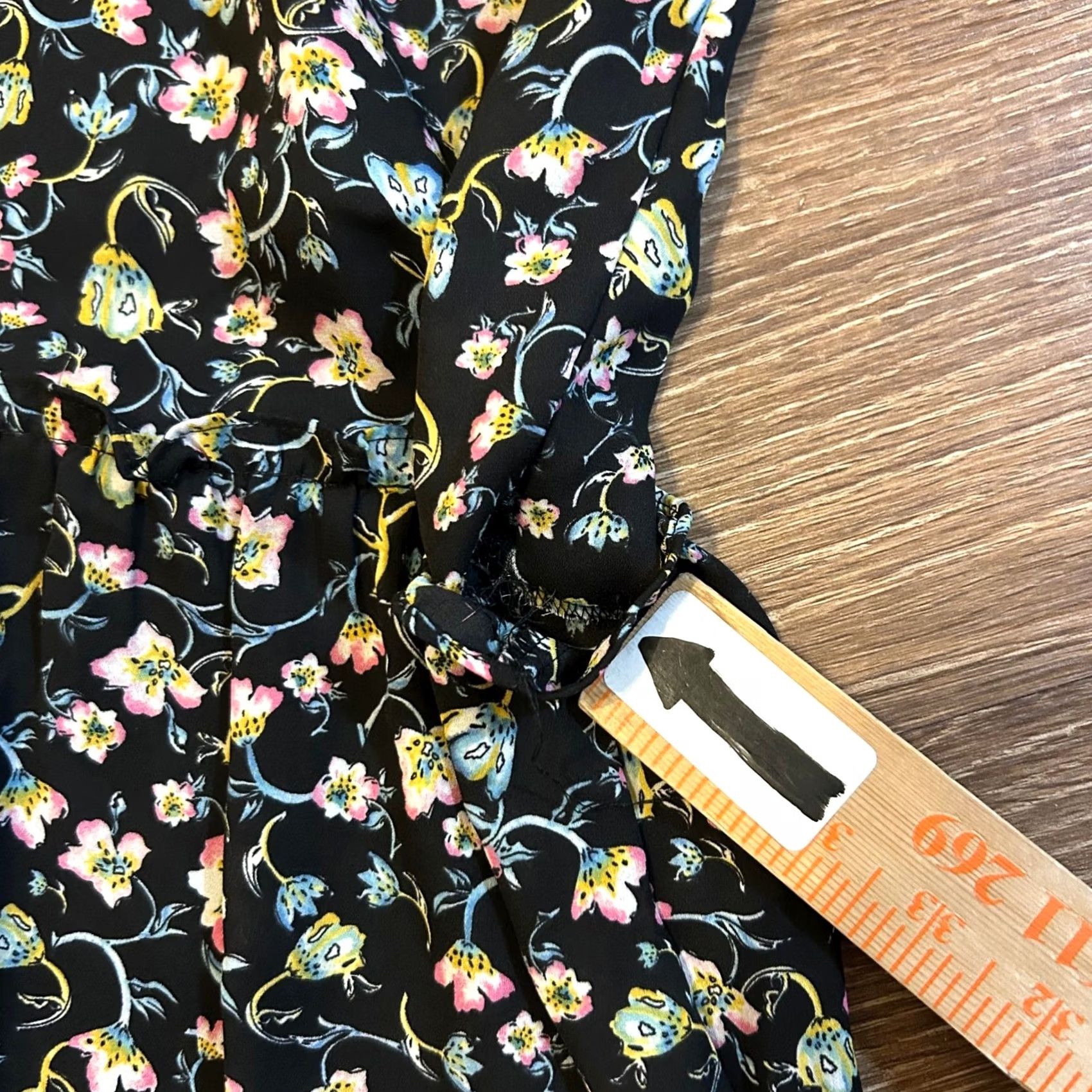 Vintage Who What Wear Floral Maxi Dress Sleeveless Black Women Medium Ruffle Trim Button Down Casual Summer Boho Dress Size M / US 6-8 / IT 42-44 - 6 Thumbnail
