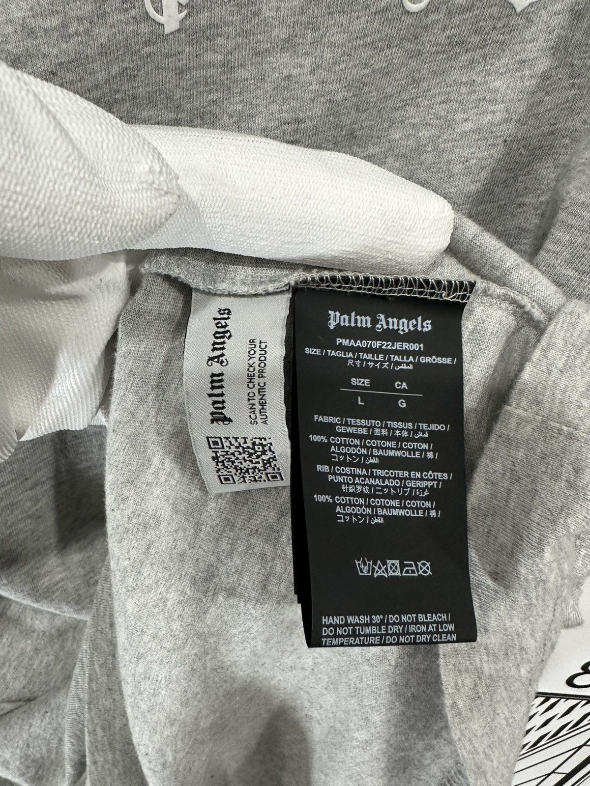 Palm Angels Palm Angels Basic Tee Shirt Grey Large Size US L / EU 52-54 / 3 - 5 Thumbnail