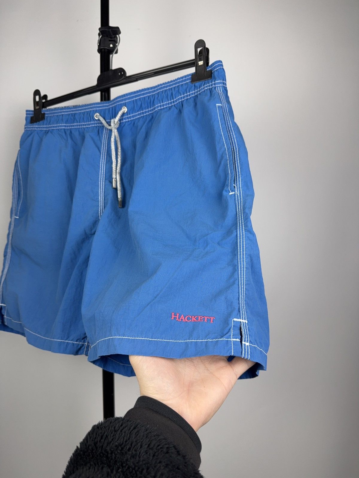 Hackett × Vintage Hackett London Blue logo Premium Casual Shorts Size US 34 / EU 50 - 2 Thumbnail