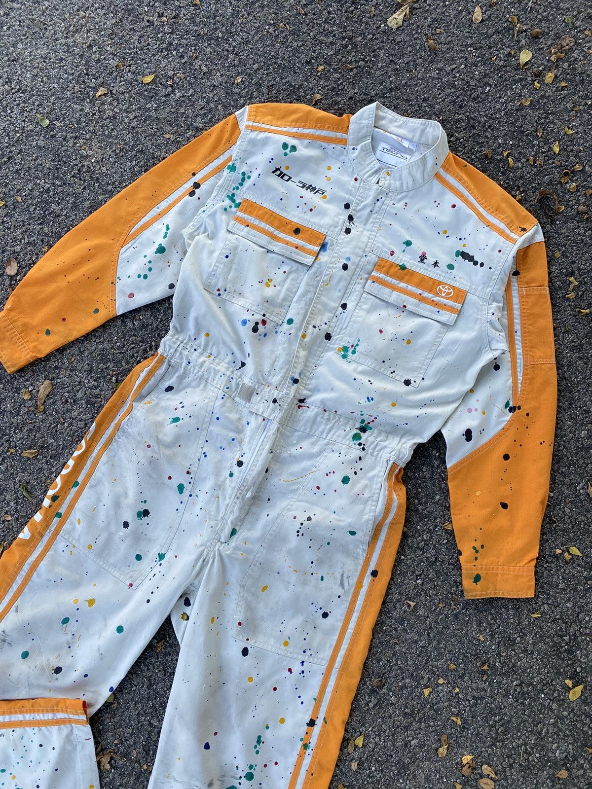 Vintage 🔥 Distressed 🔥 Vintage Toyota Corolla Tecno Jumpsuit Size US 36 / EU 52 - 2 Thumbnail