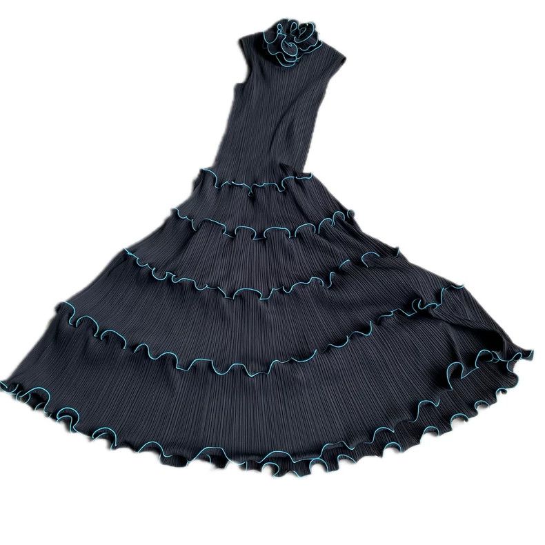 Issey Miyake Issey Miyake size:3 Black fungus lace dress Size L / US 10 / IT 46 - 3 Thumbnail