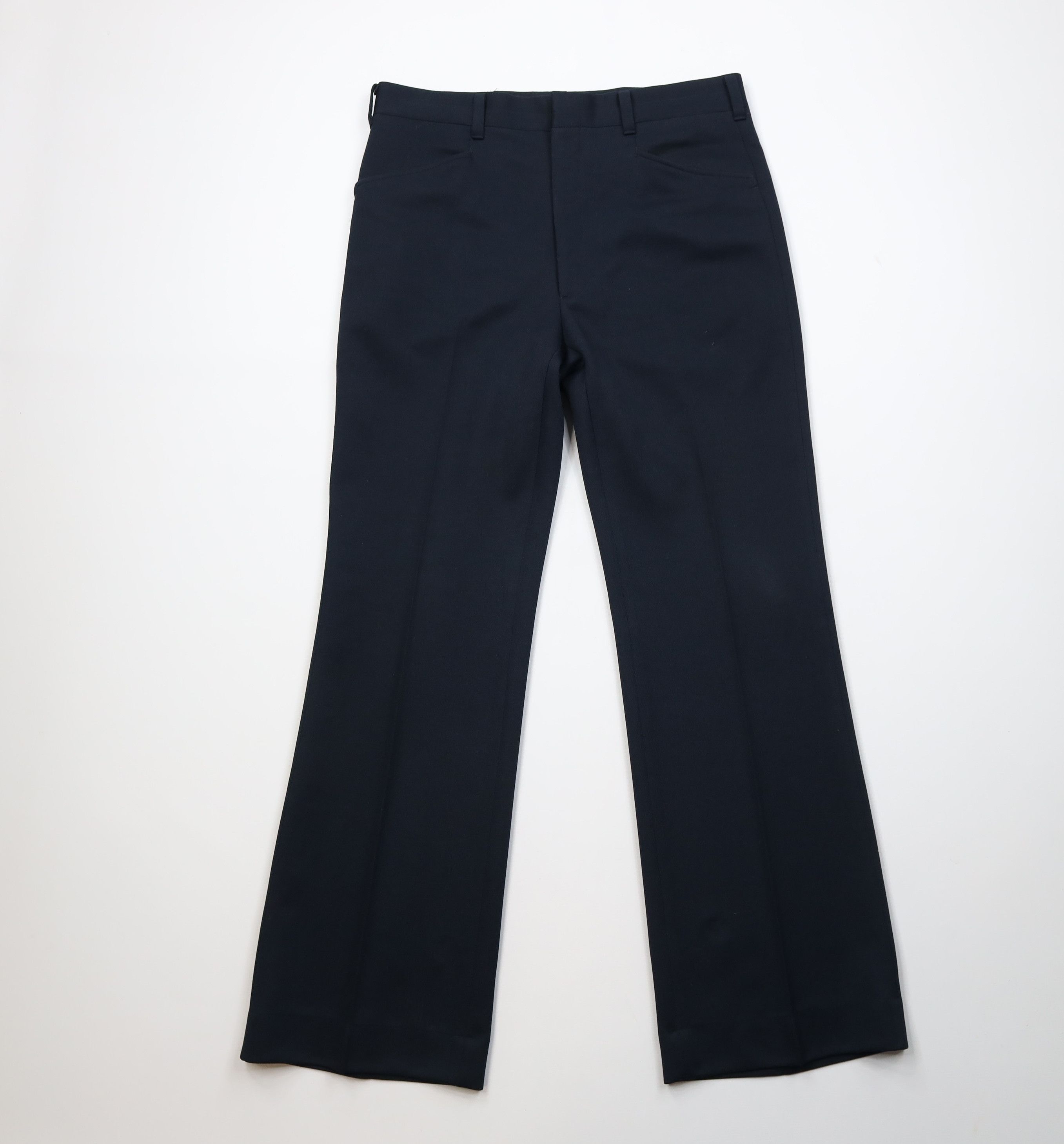 Vintage Vintage 70s Streetwear Knit Flared Wide Leg Chino Pants USA Size US 34 / EU 50 - 1 Thumbnail