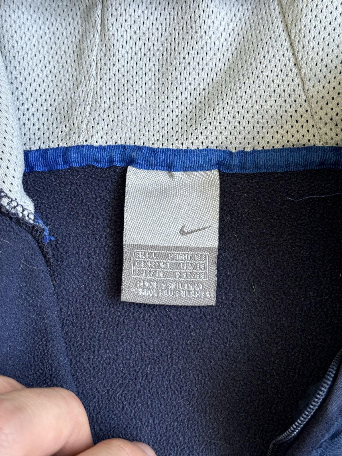 Nike Vintage 00s Nike Ninja Hoodie 1/2 Zip Navy Small Swoosh Y2k Size US M / EU 48-50 / 2 - 10 Thumbnail