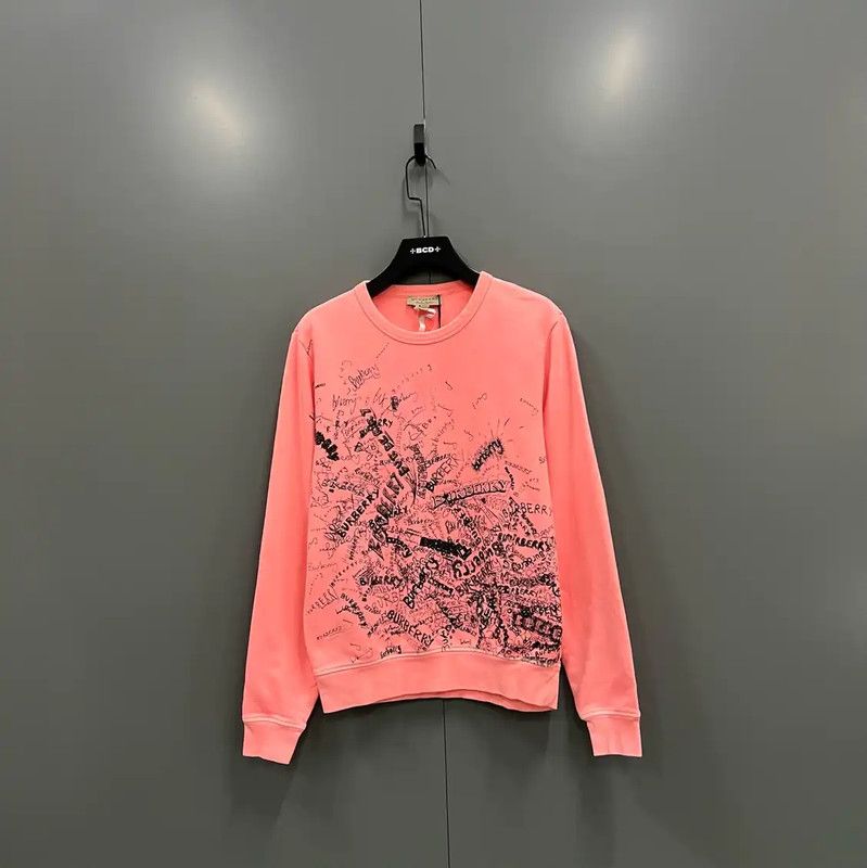 Burberry Burberry Pink Long Sleeve Cropped Sweatshirt Size S / US 4 / IT 40 - 1 Thumbnail