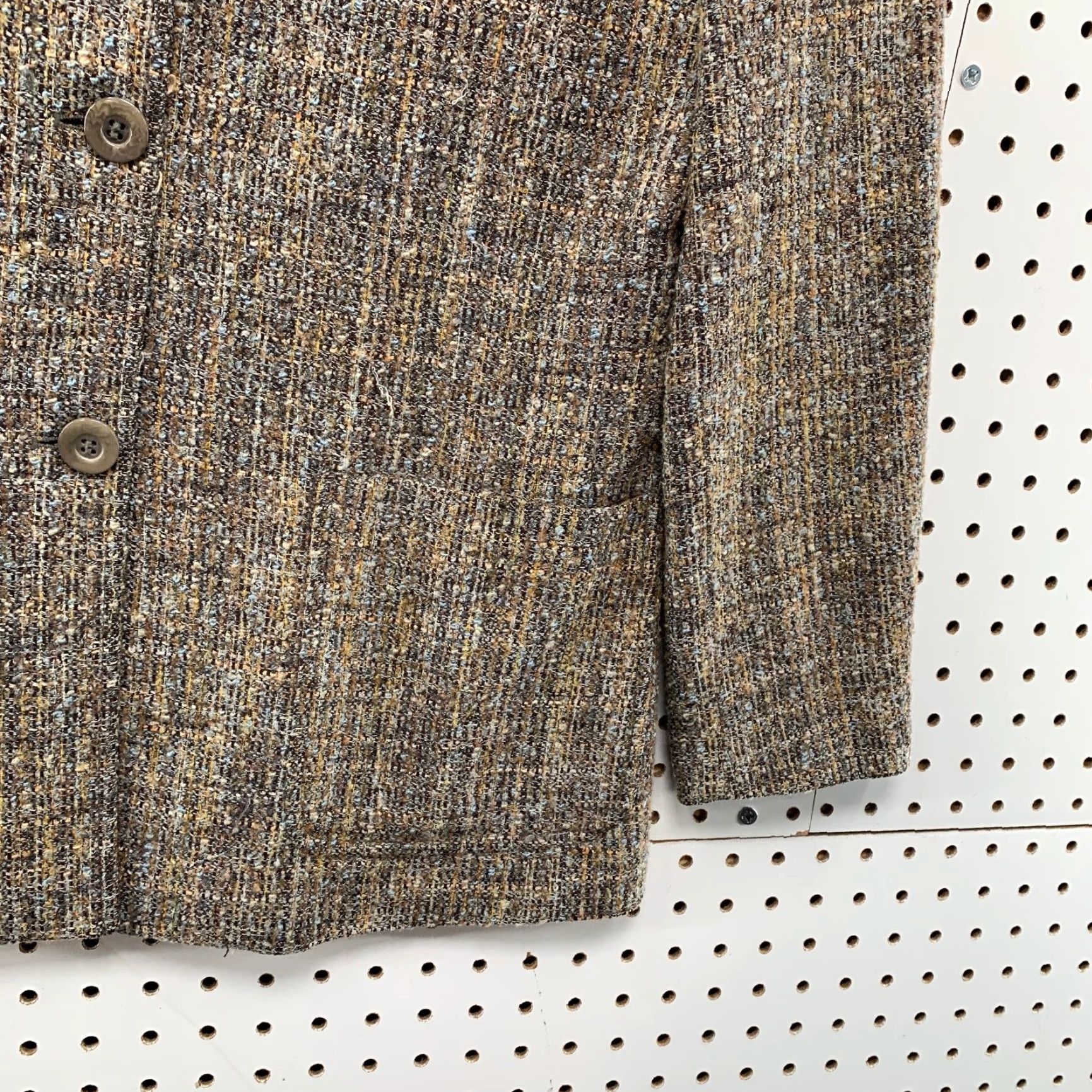 Zanella Zanella Tweed Wool Blazer Womens 4 Brown Three-Button Business Work Italy Jacket Size S / US 4 / IT 40 - 7 Thumbnail