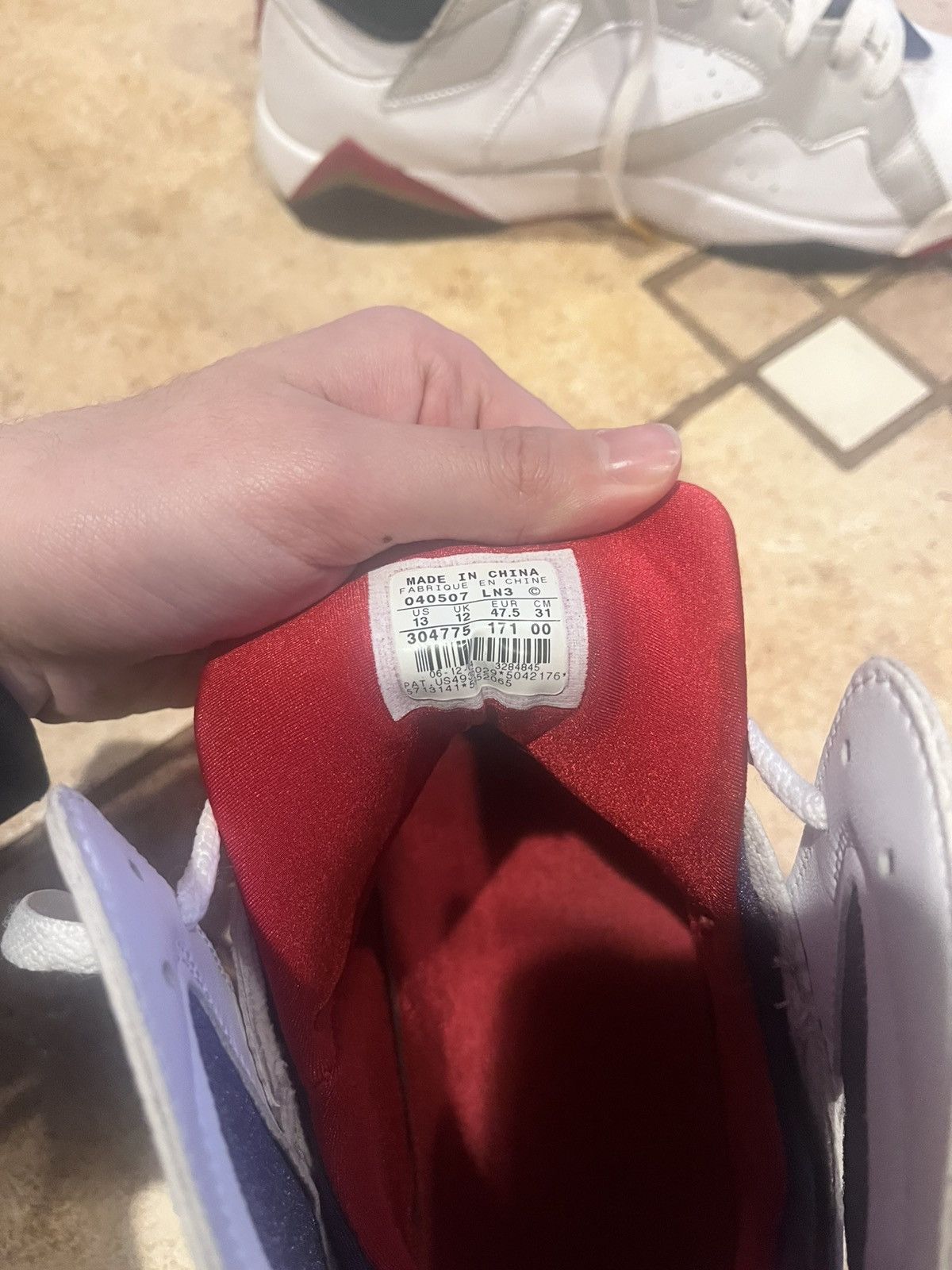Jordan Brand 2004 Jordan 7 Olympics Size 13 Size US 13 / EU 46 - 3 Thumbnail