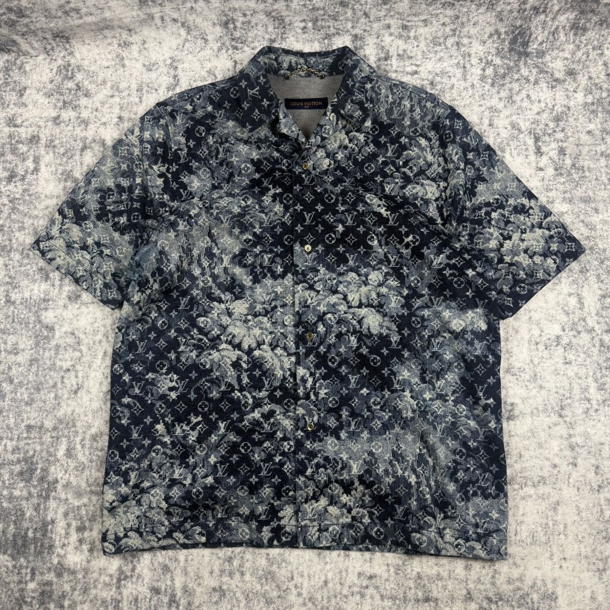 Louis Vuitton Louis Vuitton Tapestry Denim Monogram ‘Blue’ Button Up Shirt Size US XL / EU 56 / 4 - 1 Thumbnail