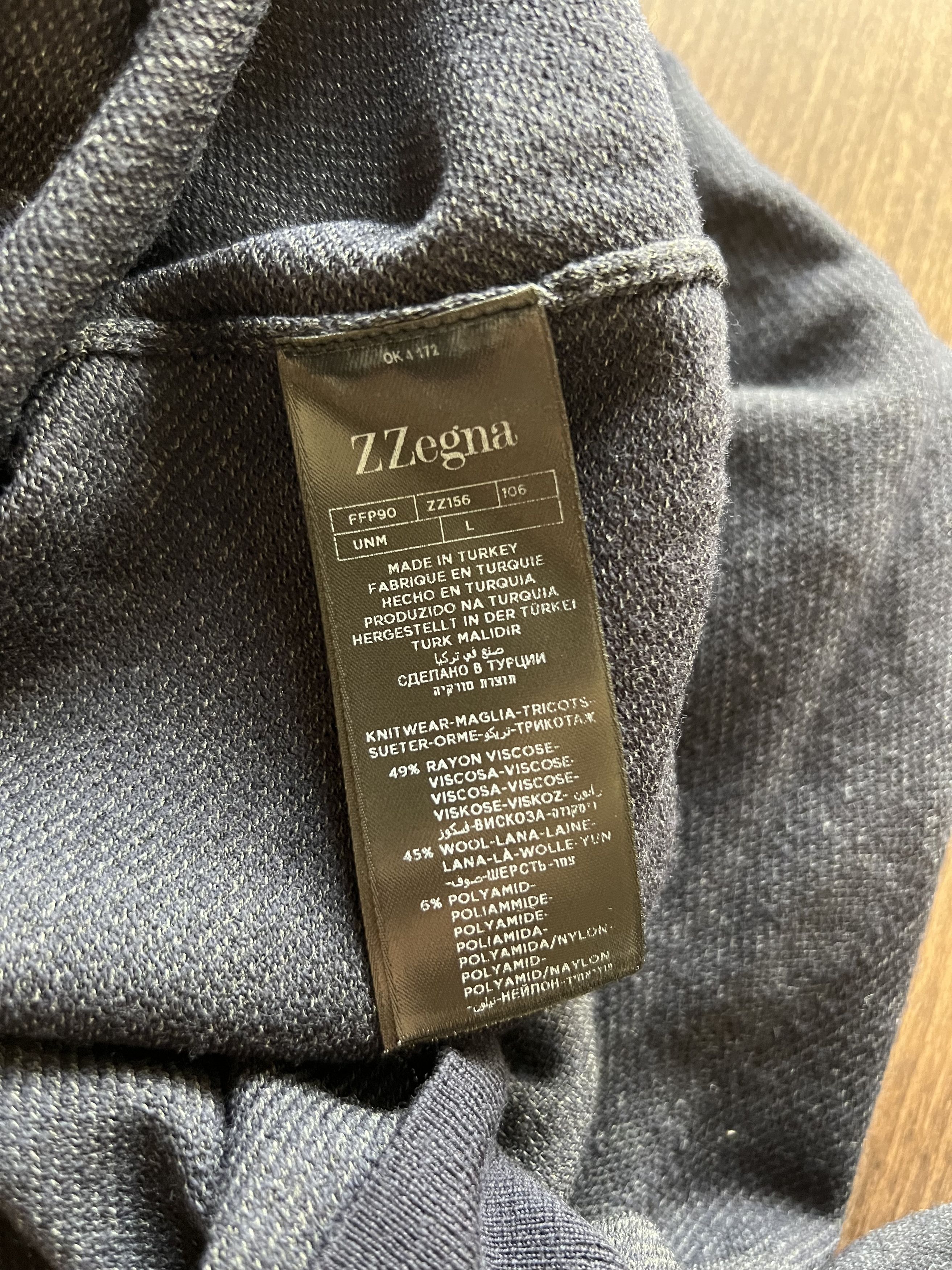 Ermenegildo Zegna Z Zegna Grey/Blue Cardigan Size US L / EU 52-54 / 3 - 5 Thumbnail