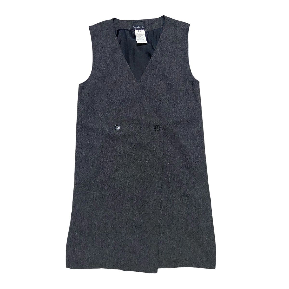 Designer × agnes b. Agnes b. Dark Grey Mini Dress Size XS / US 0-2 / IT 36-38 - 1 Thumbnail