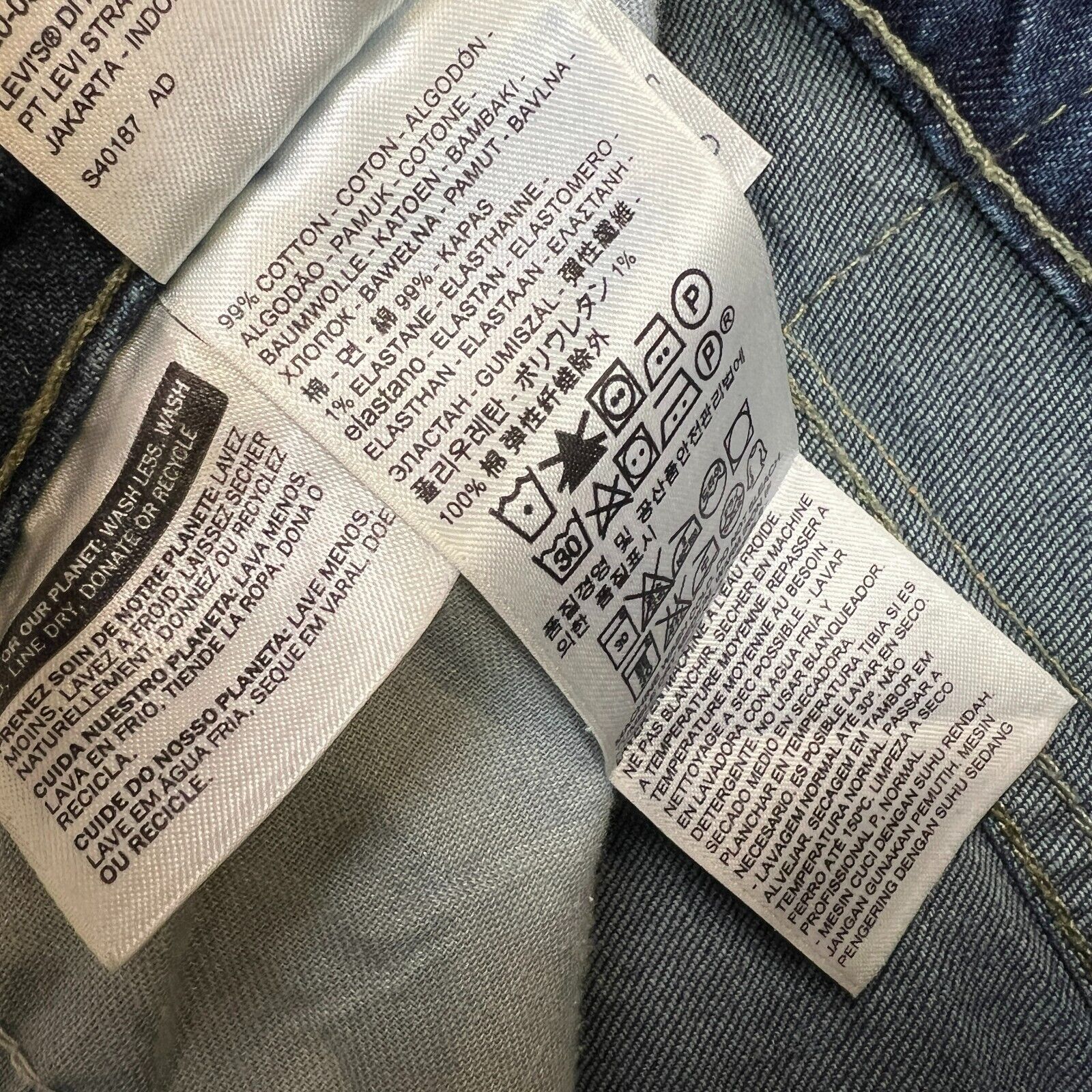 Levi's × Vintage Levi's 511 Jeans 30x32 Blue Slim Fit American Denim Pants Size US 30 / EU 46 - 10 Thumbnail