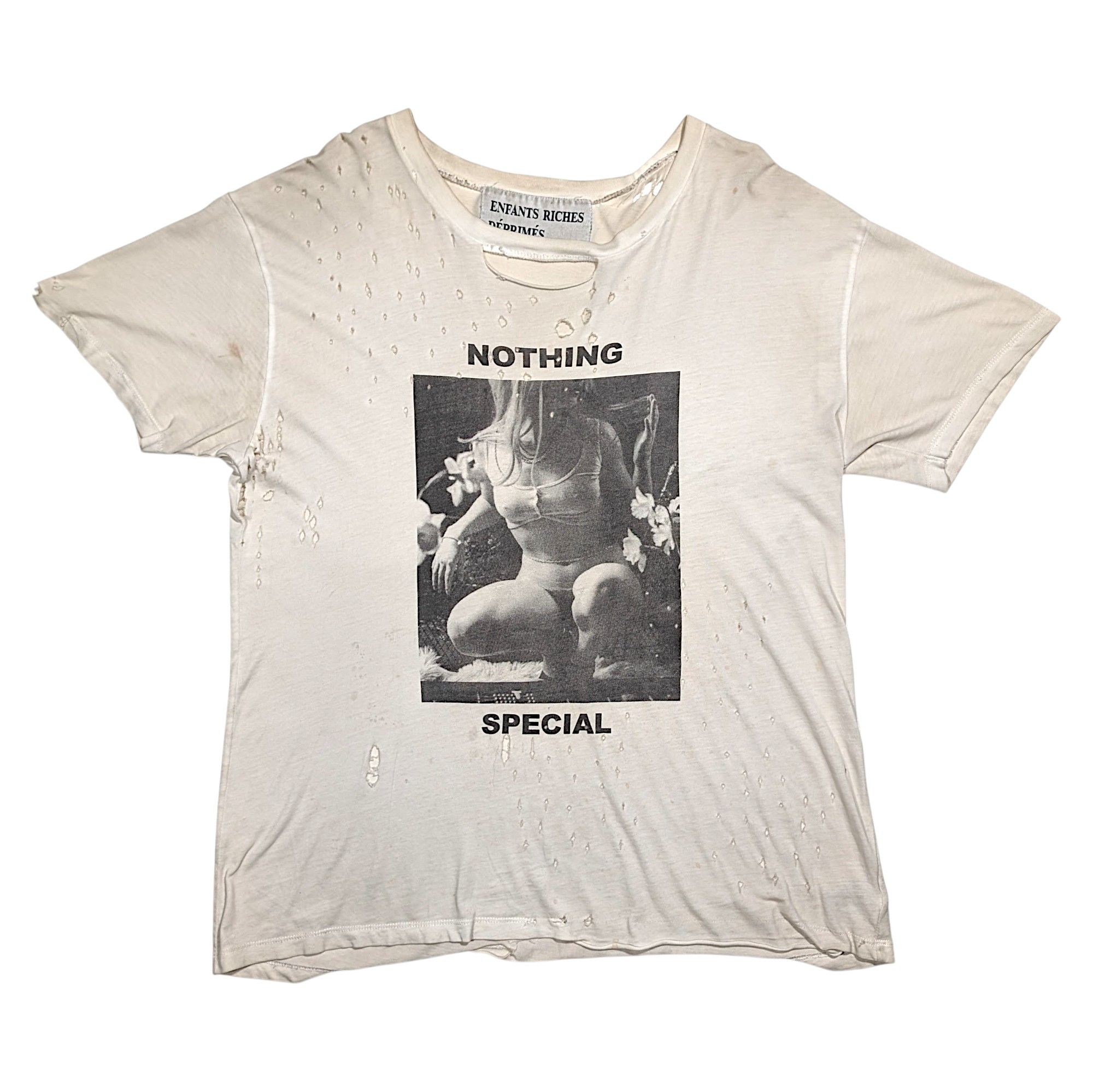 Enfants Riches Deprimes NOTHING SPECIAL ERD Hand Distressed T-Shirt Size US XL / EU 56 / 4 - 1 Thumbnail