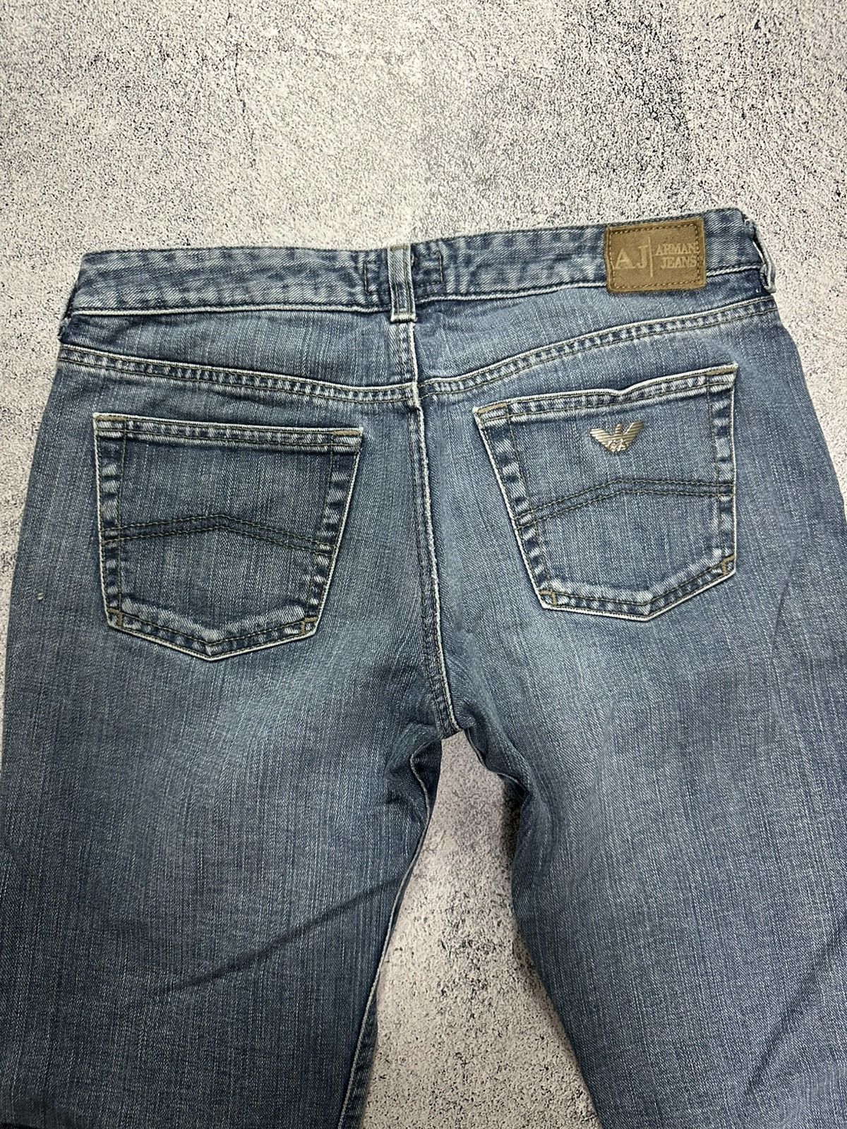 Emporio Armani Emporio Armany If Six Was Nine Style Flared Jeans Y2K Logo Size US 29 - 3 Thumbnail