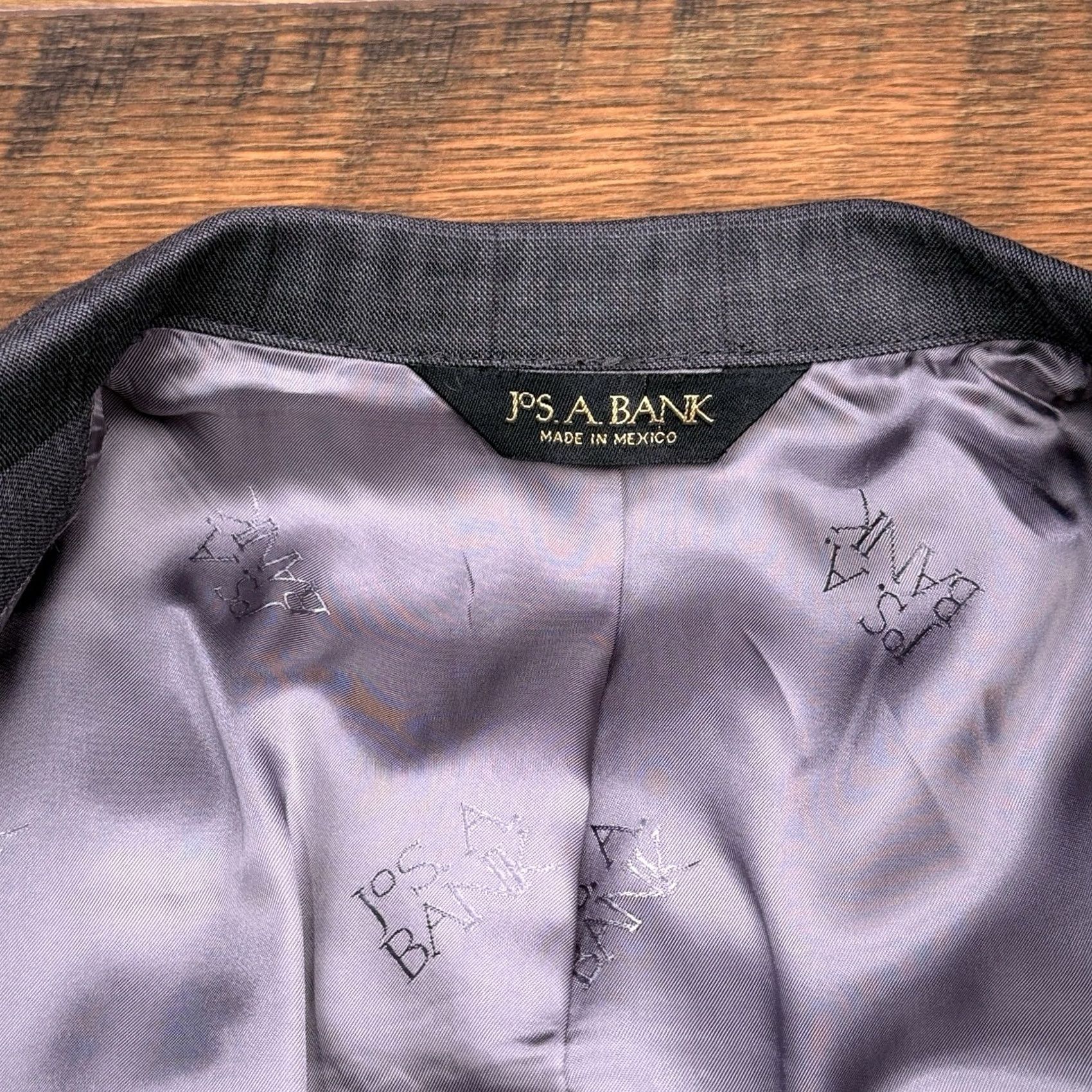 Jos. A. Bank Jos. A. Bank Signature Gold Suit 44 XL Gray Wool Striped 2 Piece Blazer Pants 36x30 Mens Regular, Vintage? No Size 44R - 6 Thumbnail