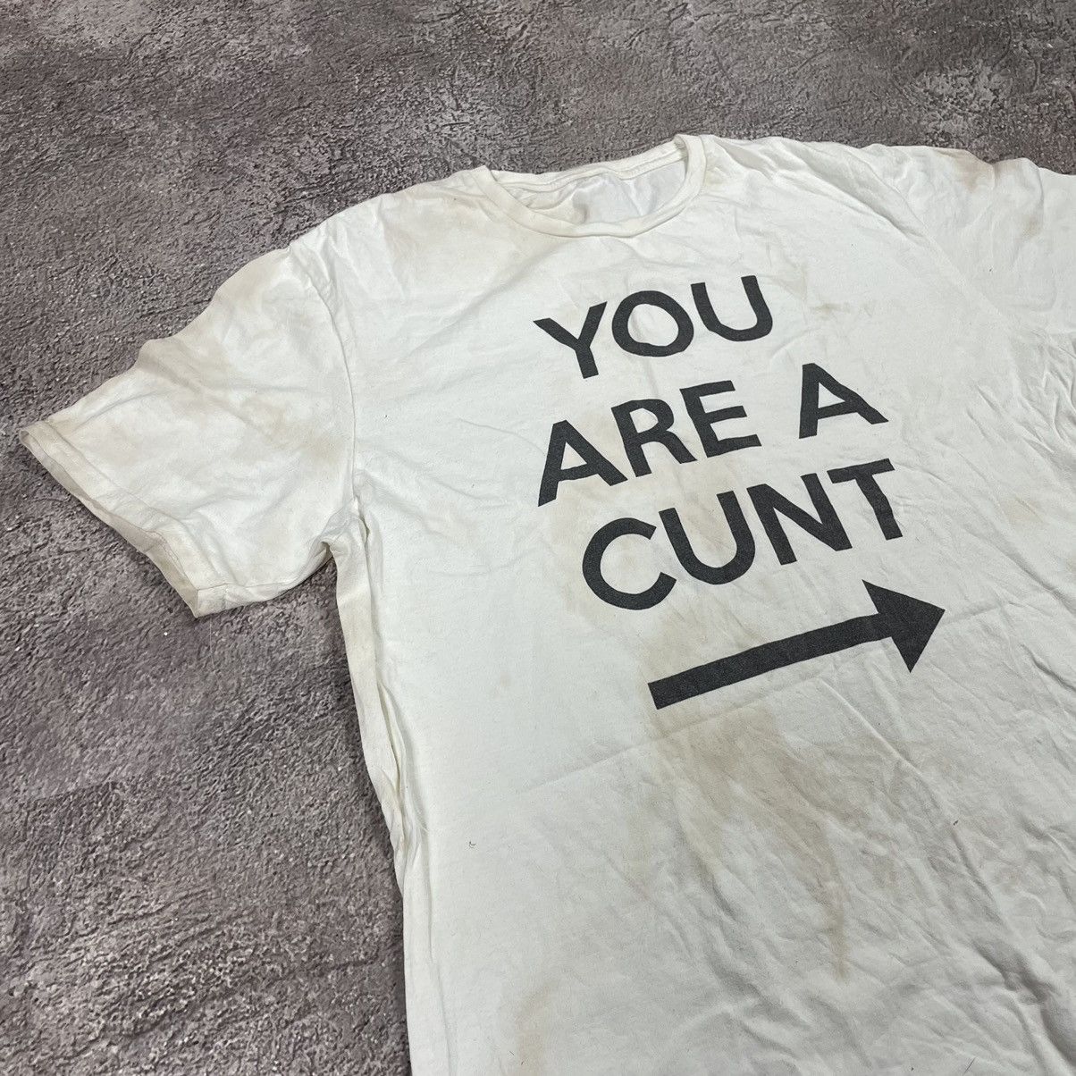 Vintage Vintage Y2K ADULT “ YOU ARE CUNT “ THRASHED FUNNY Tee Size US M / EU 48-50 / 2 - 2 Thumbnail