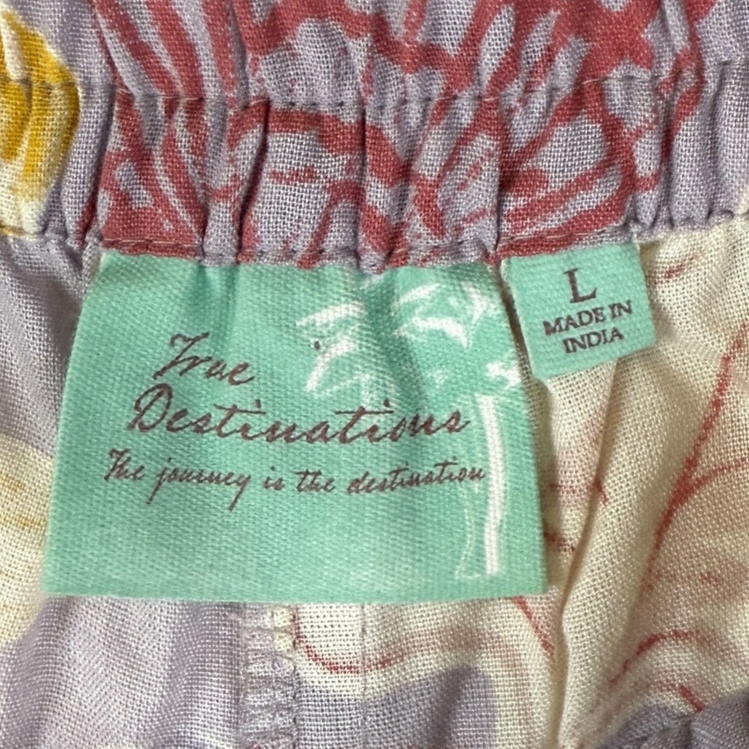 Other True Destinations Resort Wear Flare Hippie Pants Beach sz L Size 31" - 3 Thumbnail