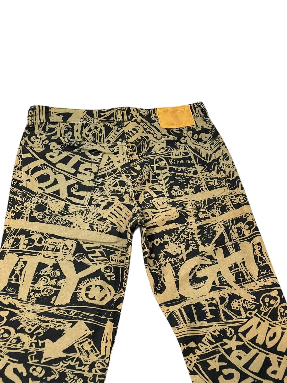 Japanese Brand Slim Jeans World Wide Love Japan Pop Art 4🟦0 Size US 29 - 13 Thumbnail