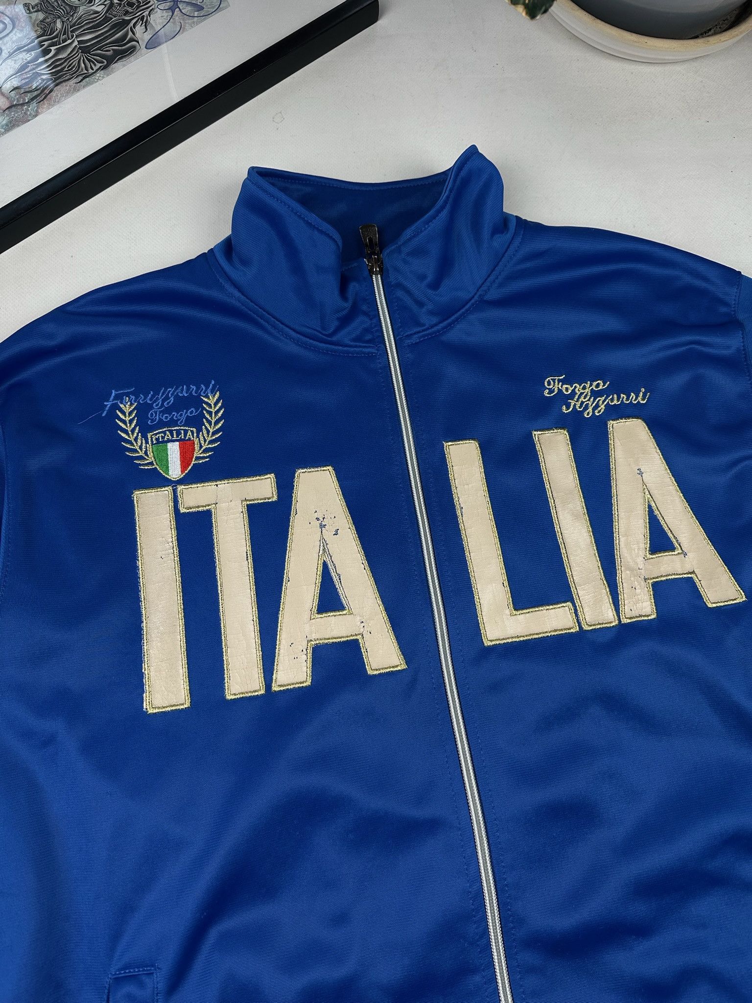 Japanese Brand CRAZY ITALIA TRACK TOP JACKET Y2K RARE KAPPA STYLE Size US XL / EU 56 / 4 - 2 Thumbnail