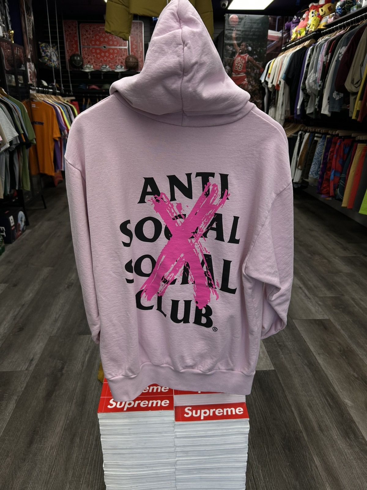 Retail Assc Hoodie Pink Anti Social Social Club Jacket Hoodie Pink