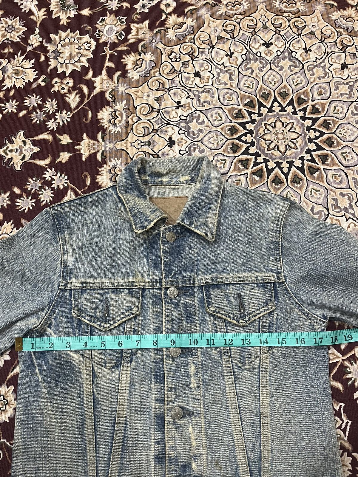 OMNIGOD Vintage Domingo Omnigod Distressed Stain Denim Jacket Size XS / US 0-2 / IT 36-38 - 21 Thumbnail