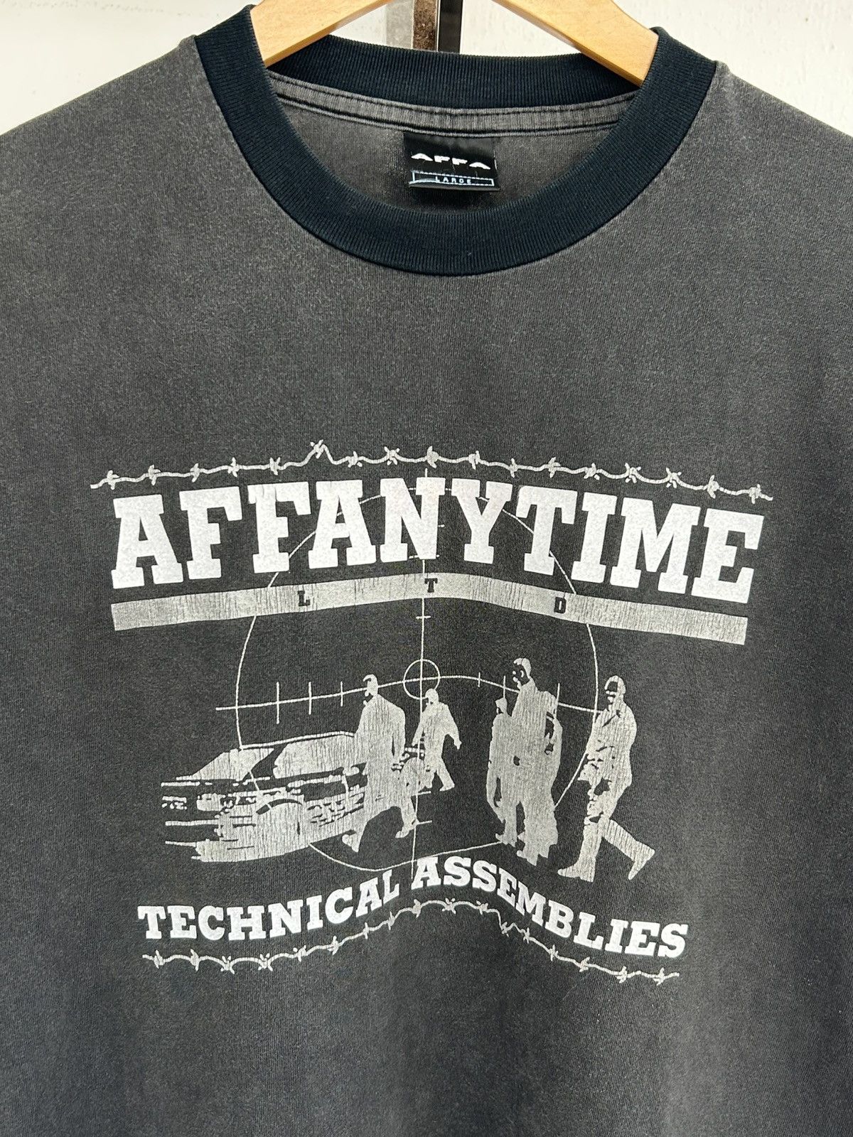 A.F.F.A. “A.F.F.A”nytime Technical Assemblies 90s Black Fade Tee Size US L / EU 52-54 / 3 - 3 Thumbnail