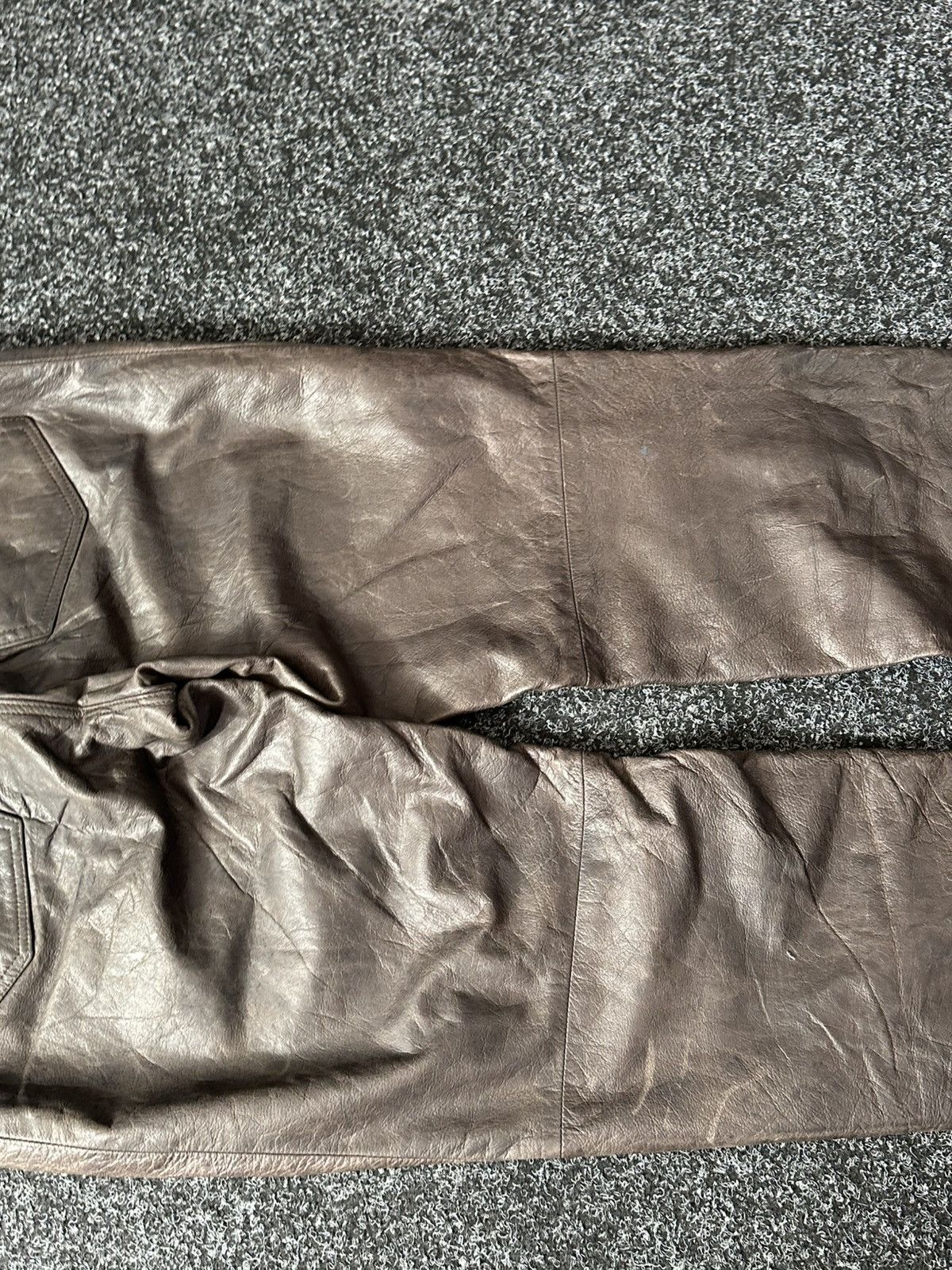 Cowboy Equipment 🚨GRAIL BOOTCUT BROWN Cowboy Biker Leather Pants Size US 27 - 12 Thumbnail