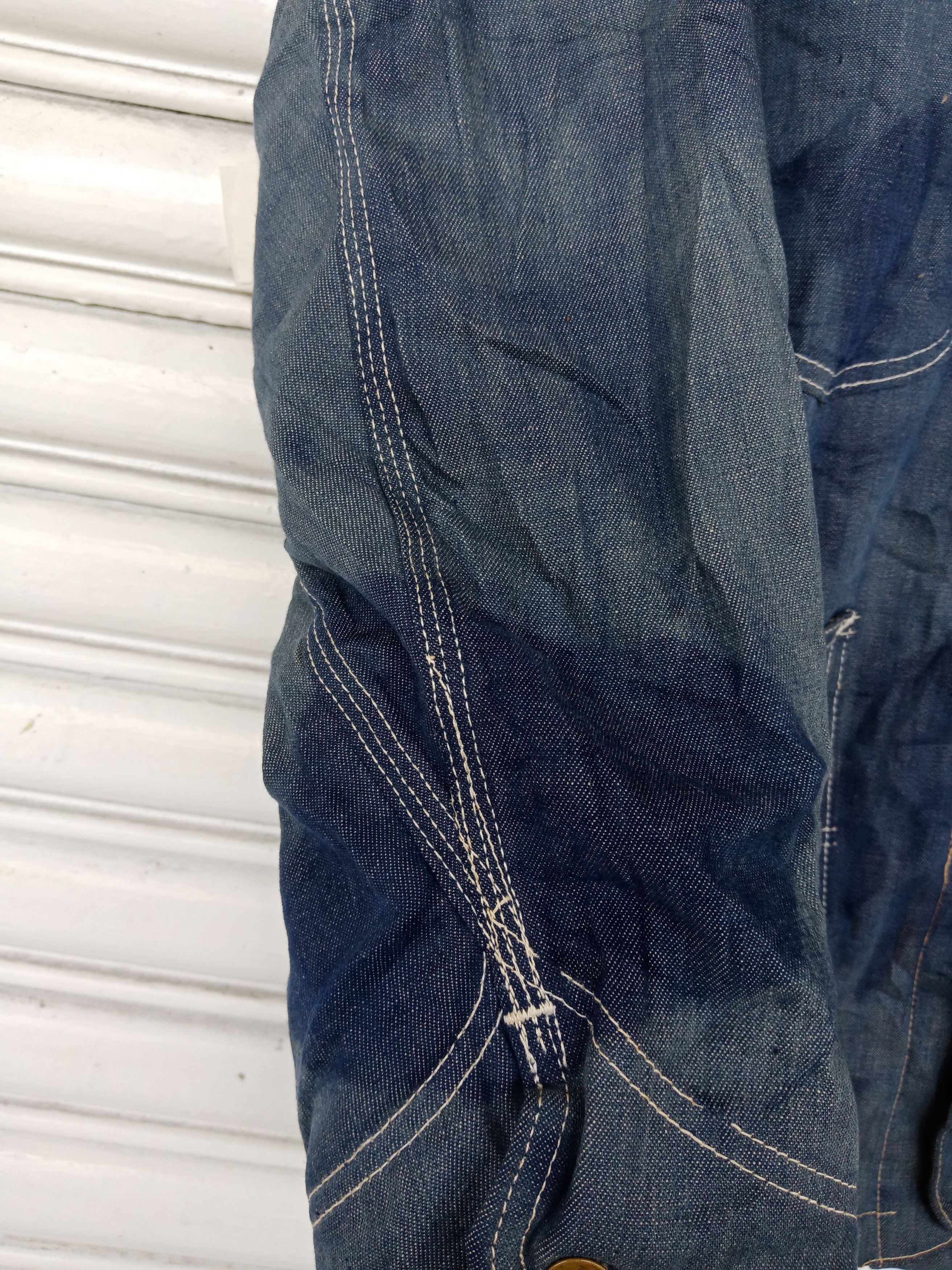 Lee 70s Lee Blanket Washed Blue Faded Chore Denim Jacket Size US L / EU 52-54 / 3 - 8 Thumbnail