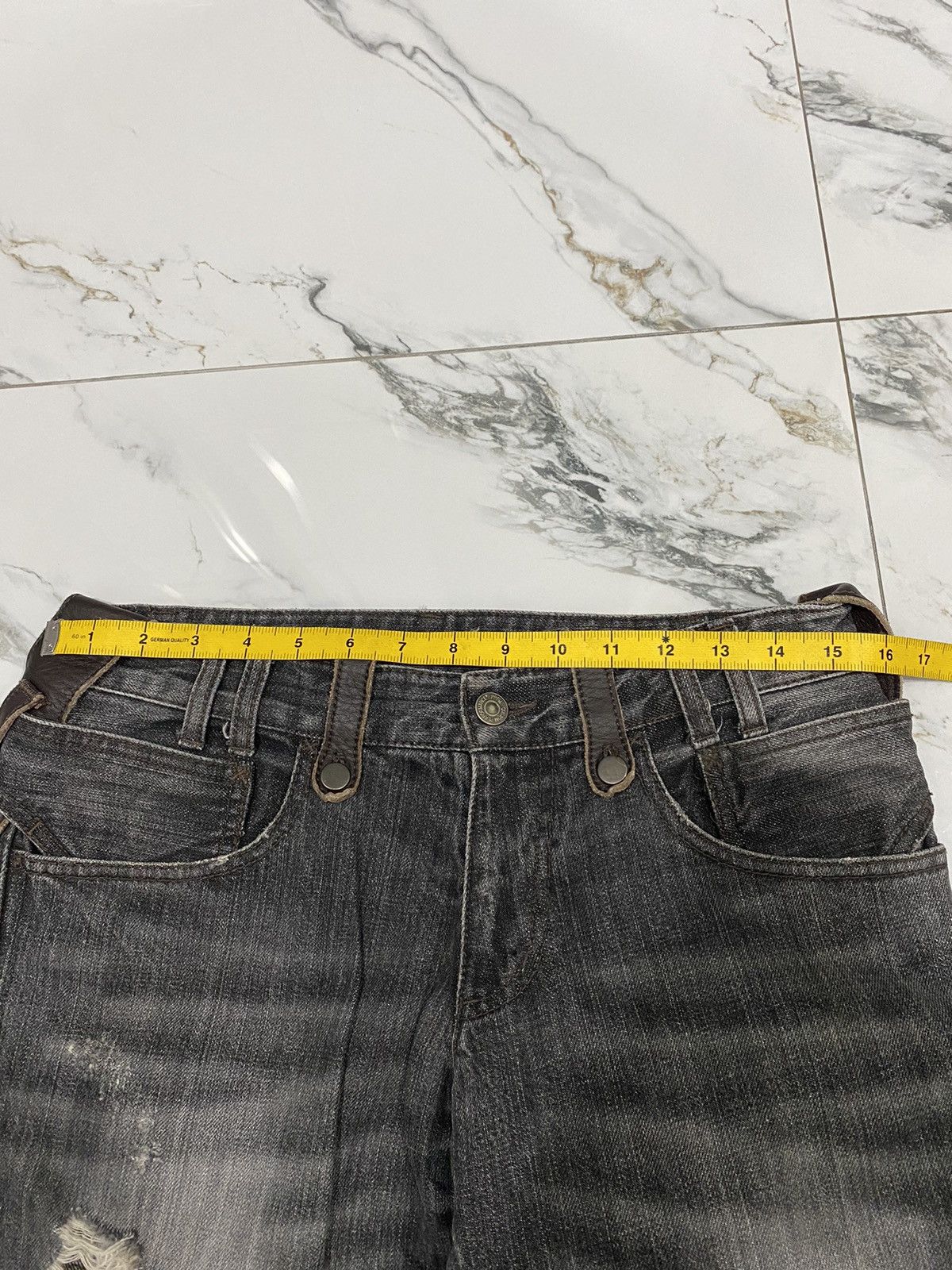 If Six Was Nine × Japanese Brand × PPFM PPFM LOWRISE DISTRESS DESIGN JEANS Size US 31 - 16 Thumbnail