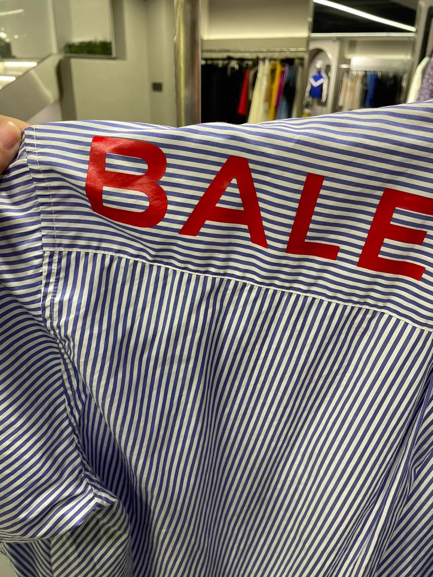 Balenciaga BALENCIAGA Women's Big Logo Striped Shirt 34 Size XXS / US 00 / IT 34 - 5 Thumbnail