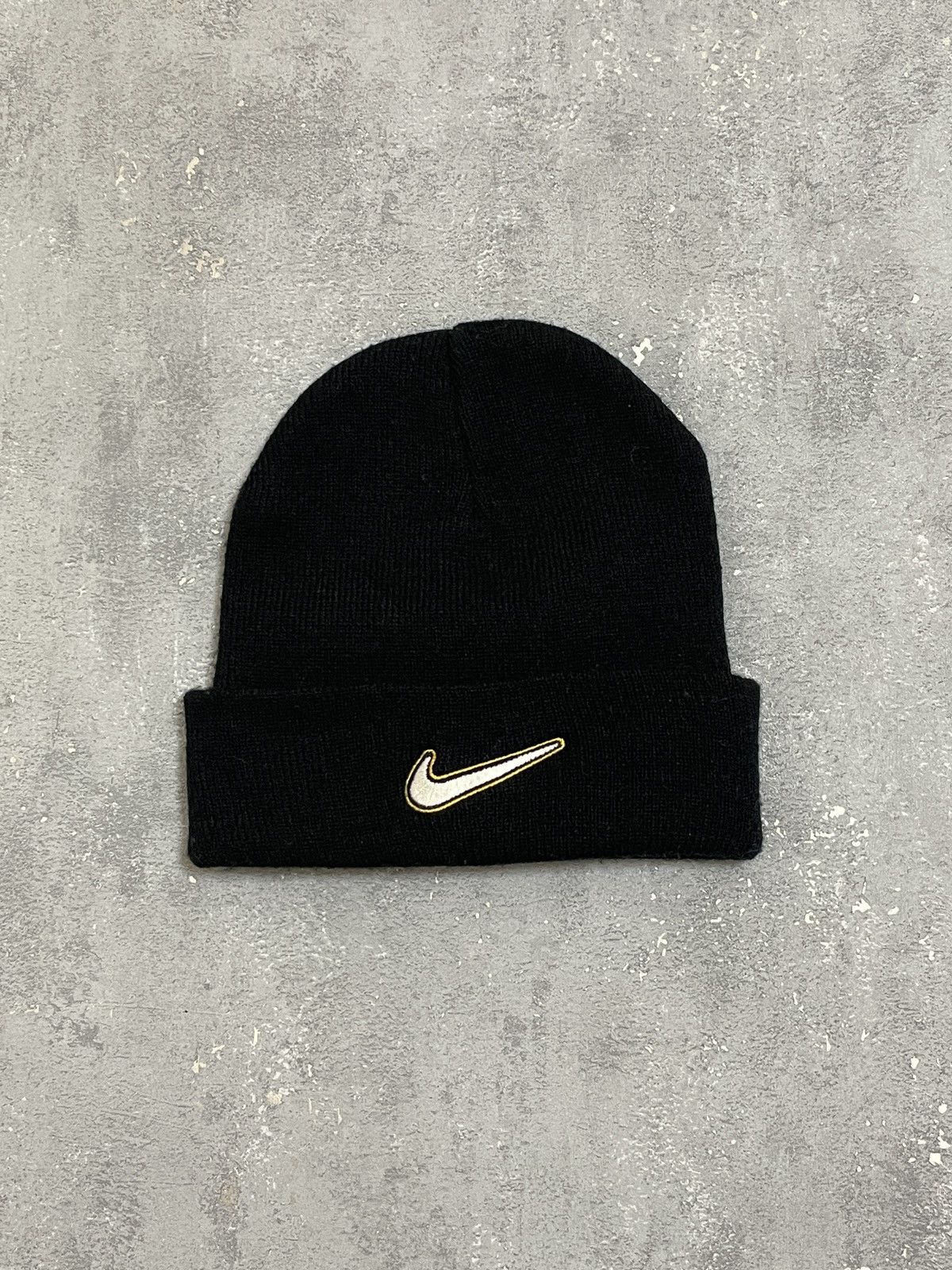 Nike Nike Vintage Nike Y2K 90's Big Swoosh Logo Black Hat Beanie Size ONE SIZE - 1 Thumbnail
