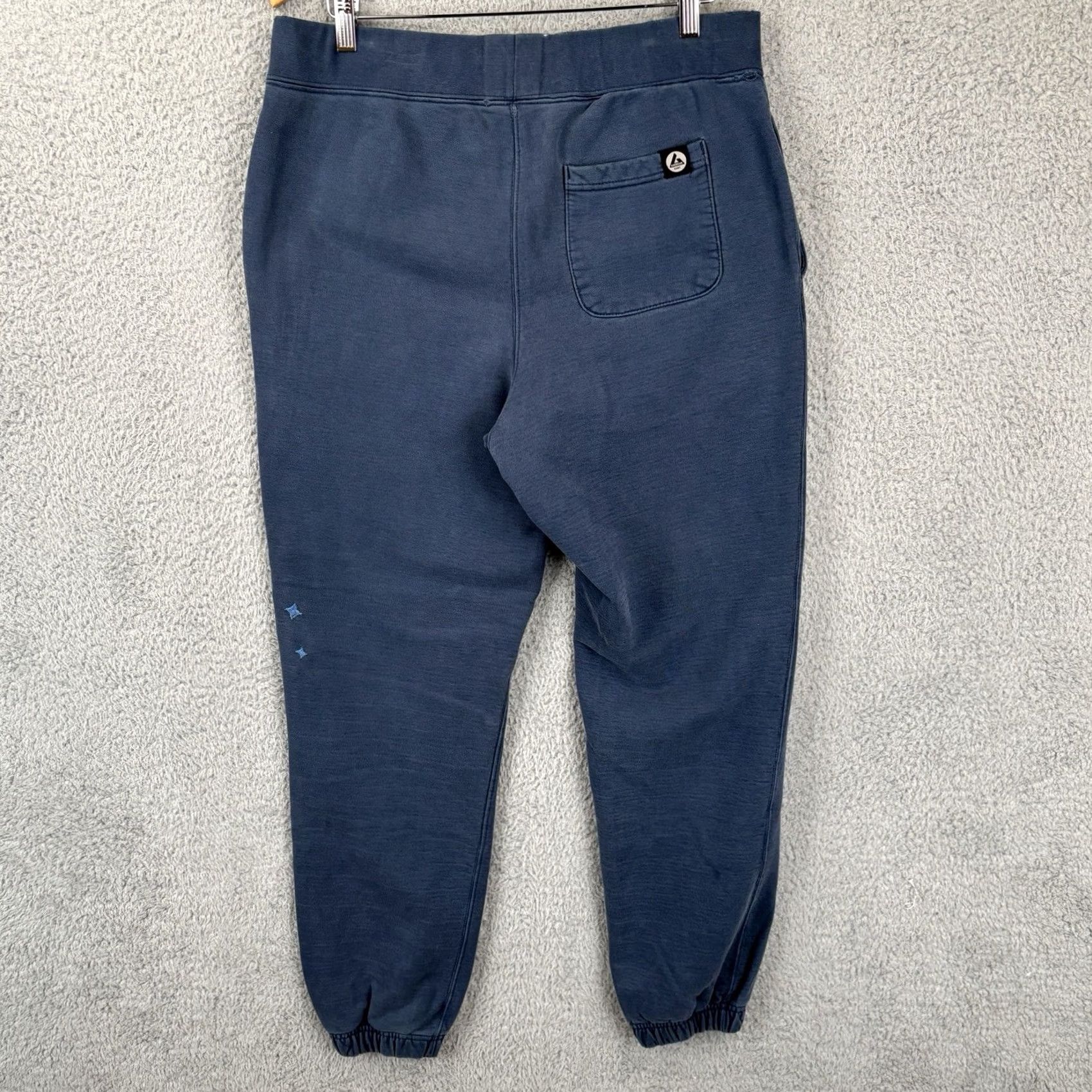 Vintage American Giant Sweatpants Joggers Mens M Navy 100% Cotton Drawstring Elastic Waist Pockets Tapered Inseam 29" Regular Fit USA Made Size US 31 - 7 Thumbnail