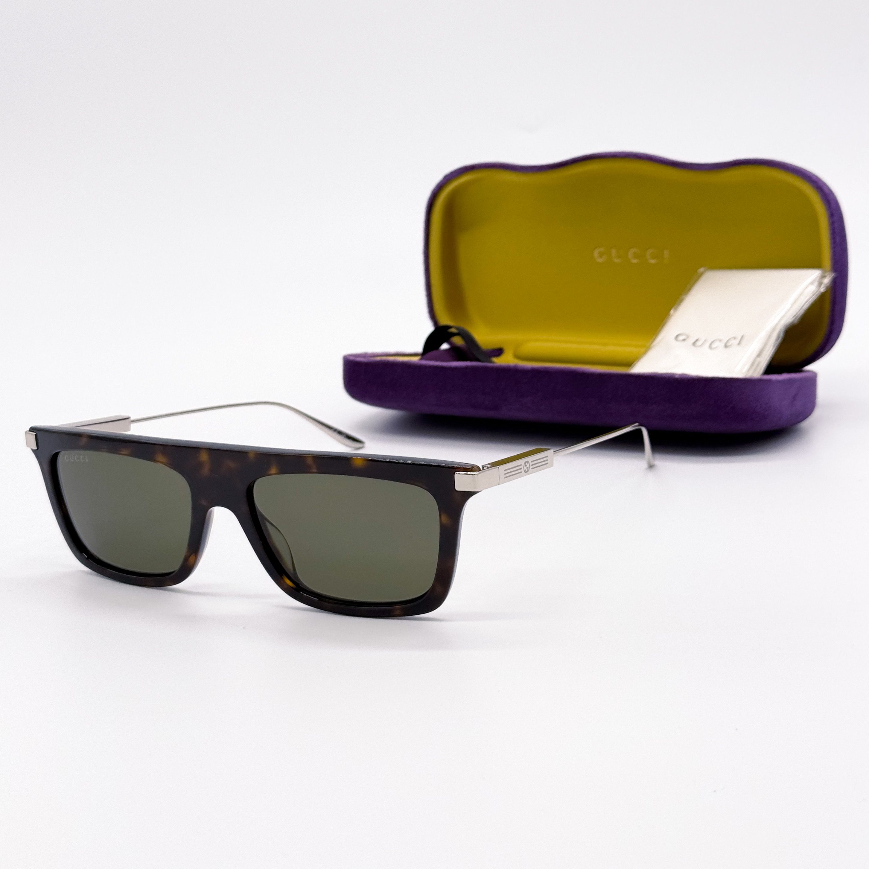 Gucci NEW AUTHENTIC GUCCI GG1437S 002 SQUARE MEN SUNGLASSES GUCCI Size ONE SIZE - 1 Thumbnail