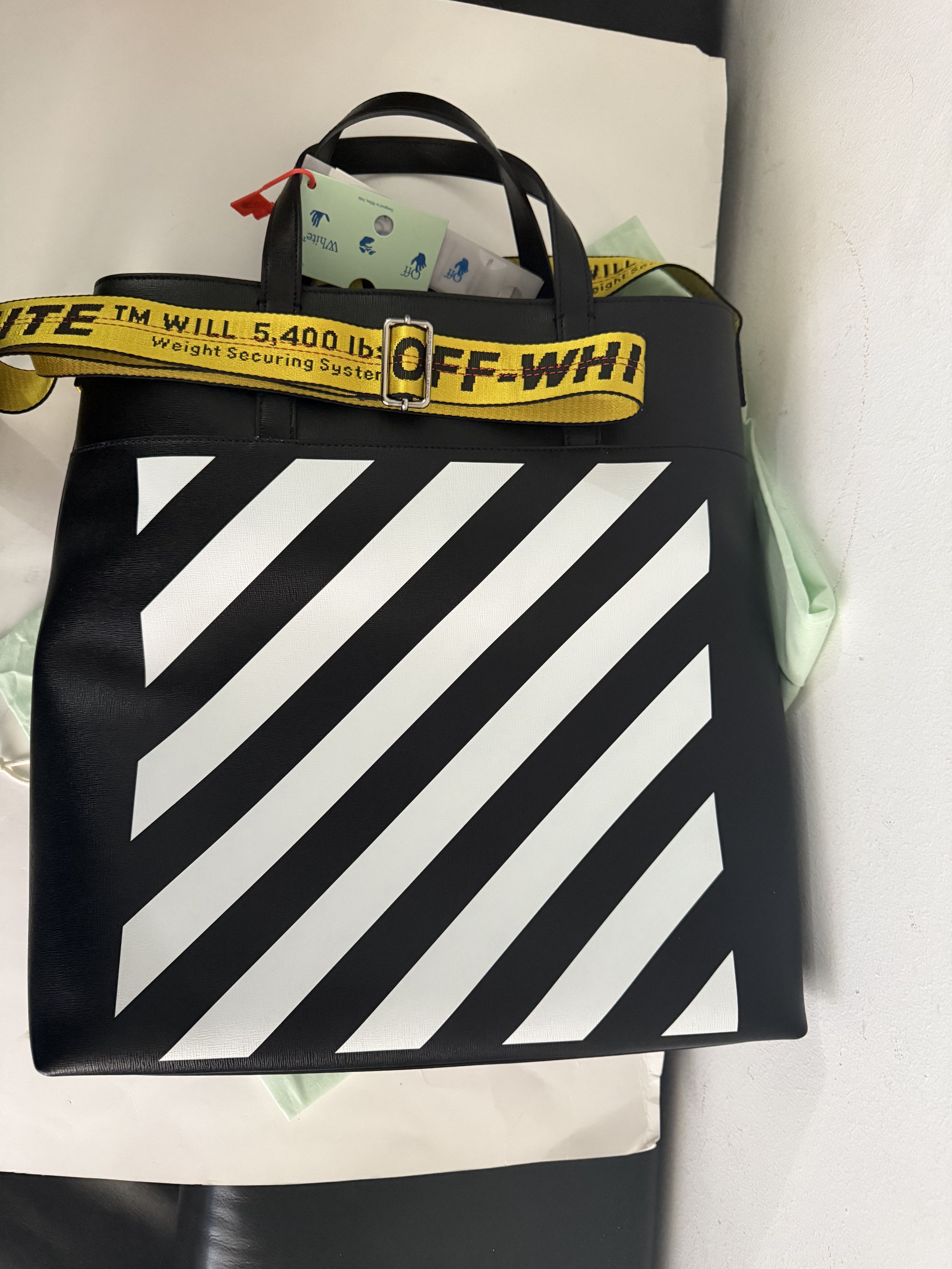 Off-White Off White Tote Black Leather Size ONE SIZE - 6 Thumbnail