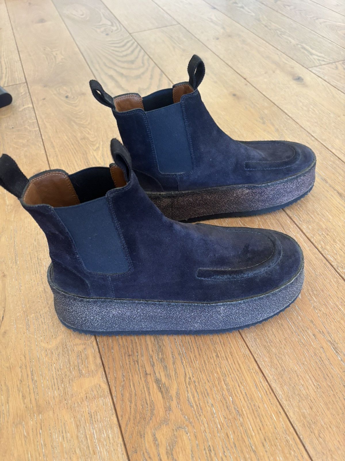 Marsell Navy Blue Suede Marsell Boots Size US 7.5 / IT 37.5 - 3 Thumbnail
