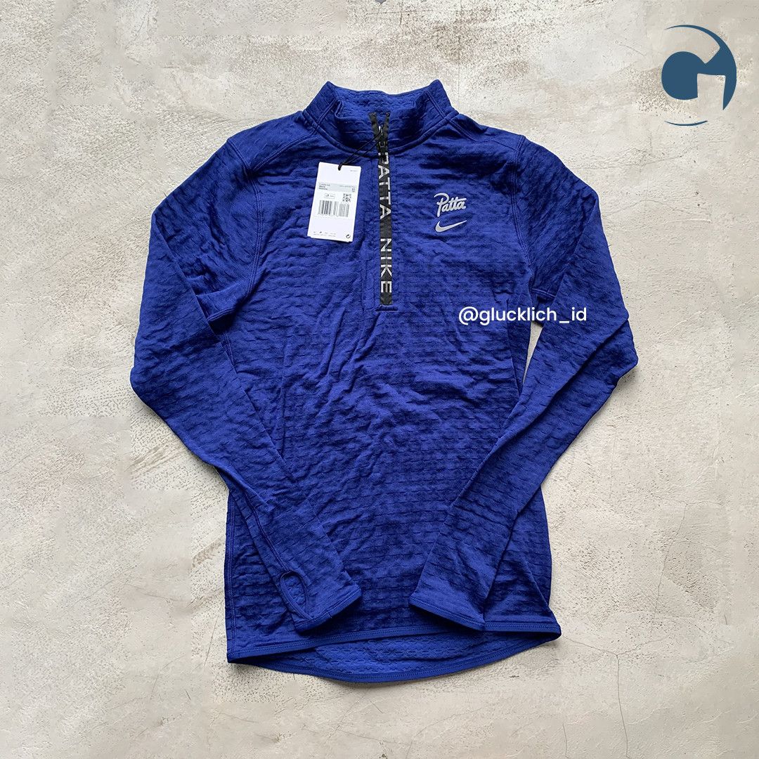 Nike × Patta Nike, X Patta Running Team Half Zip Long Sleeve Blue Size US XS / EU 42 / 0 - 5 Thumbnail