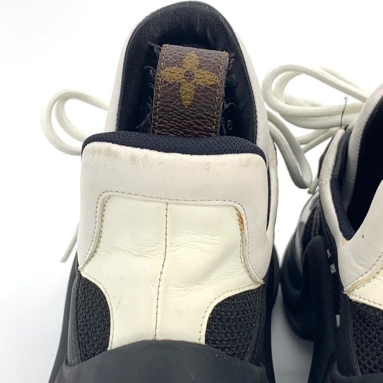 Louis Vuitton Louis Vuitton Black Round Toe Platform Lace-Up Casual Snea Size US 7.5 / IT 37.5 - 8 Thumbnail