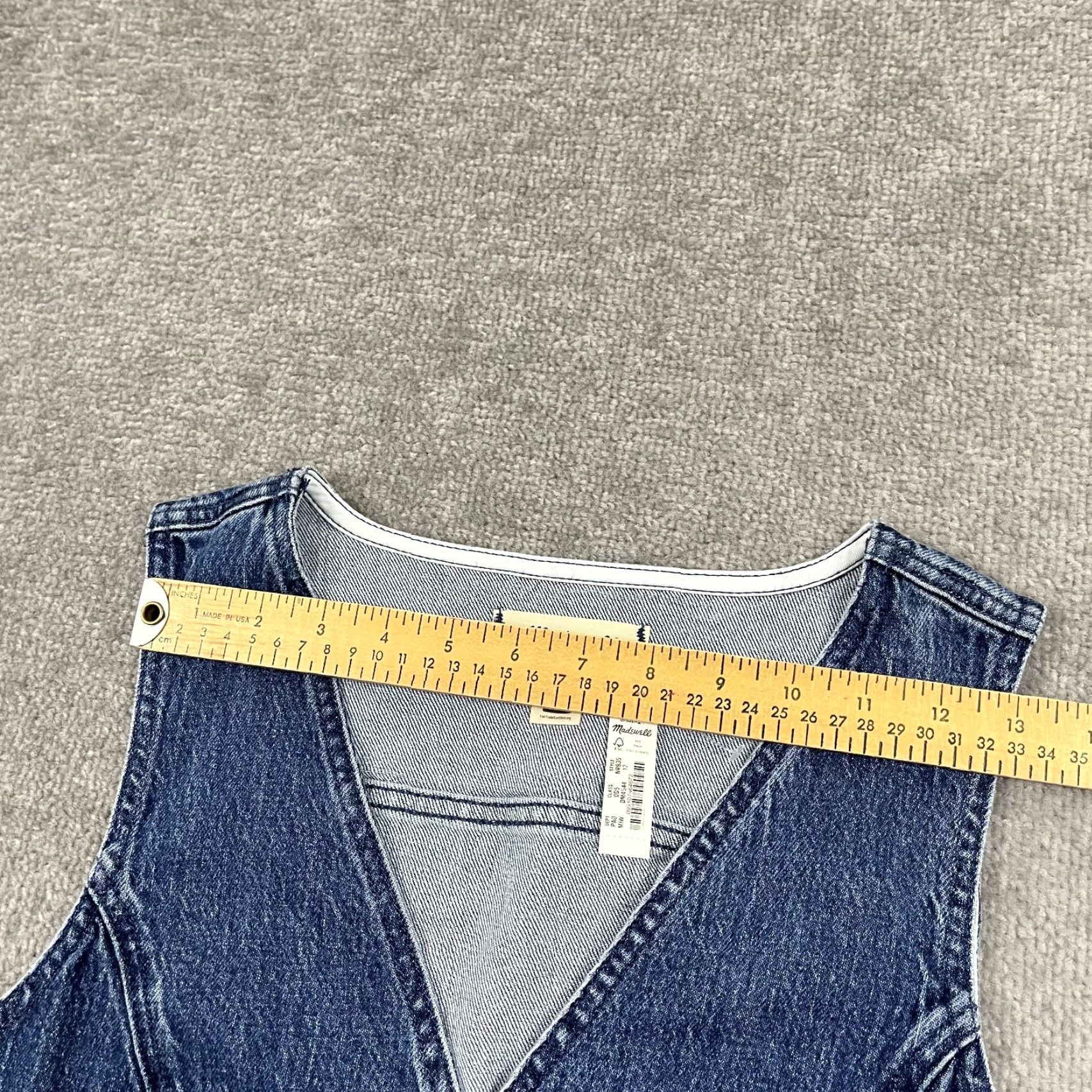 Madewell Madewell Denim Vest Women 12 Blue Western V-Neck Casual Size XL / US 12-14 / IT 48-50 - 5 Thumbnail